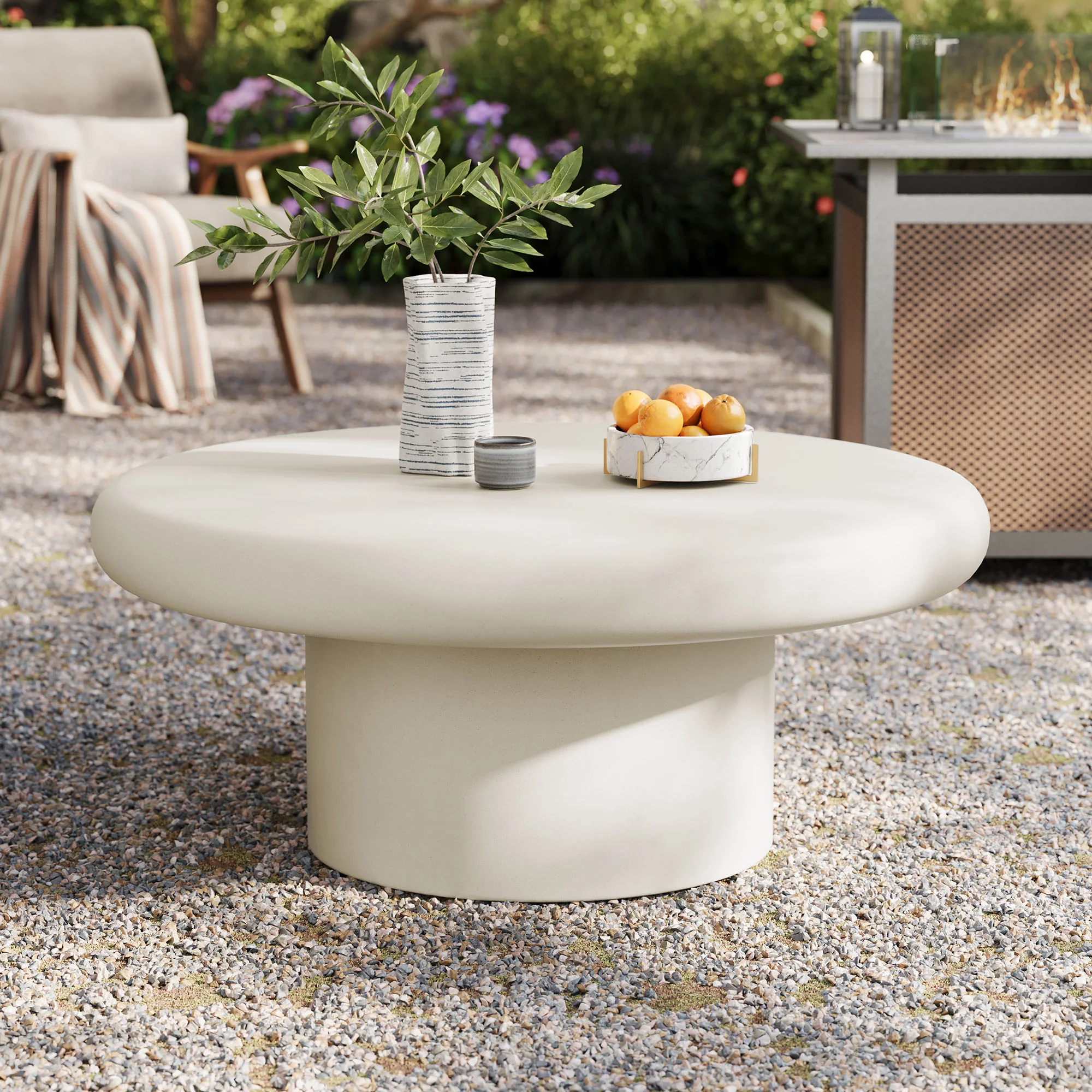 Argos Indoor - Outdoor Patio Concrete Round Coffee Table by Modway - Image 16