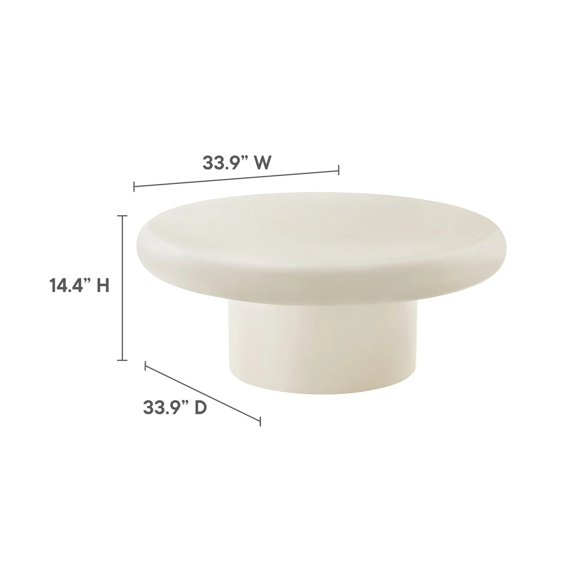 Argos Indoor - Outdoor Patio Concrete Round Coffee Table by Modway - Image 18
