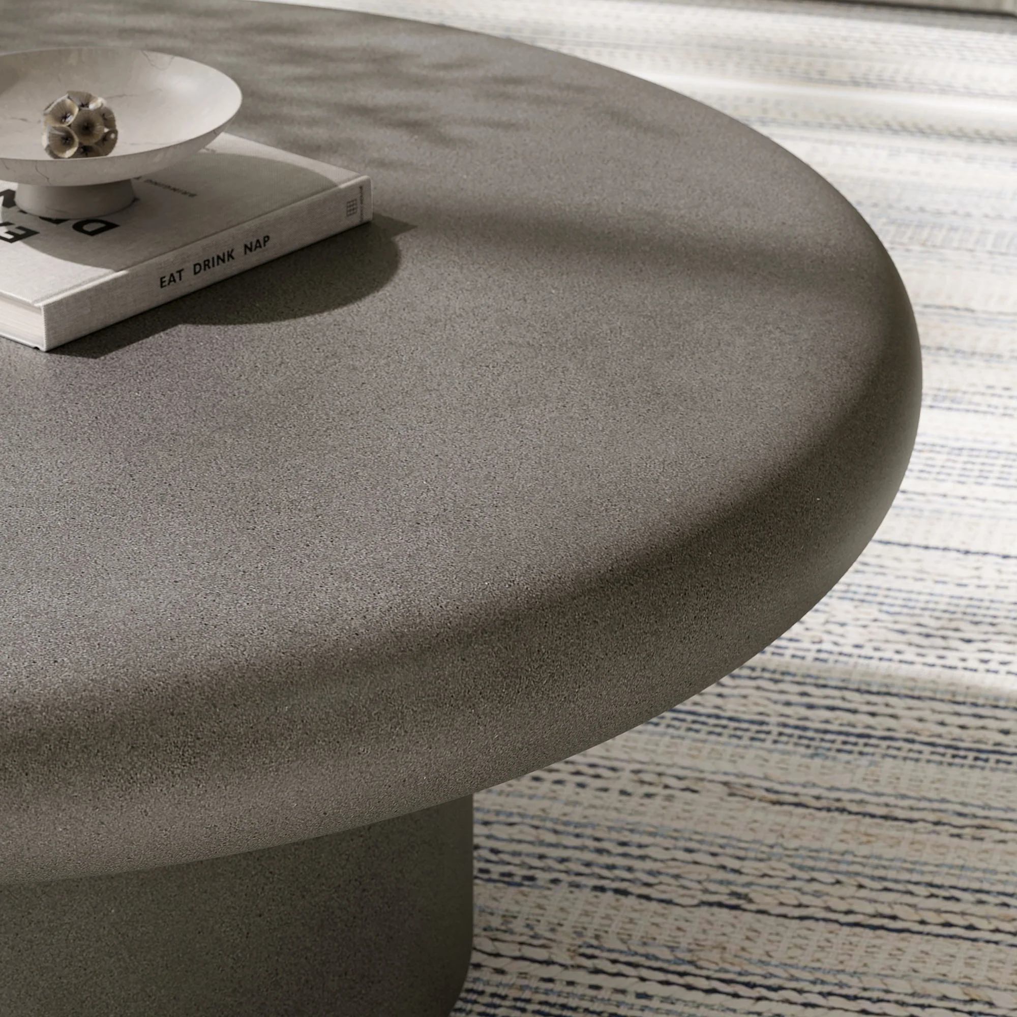 Argos Indoor - Outdoor Patio Concrete Round Coffee Table by Modway - Image 5