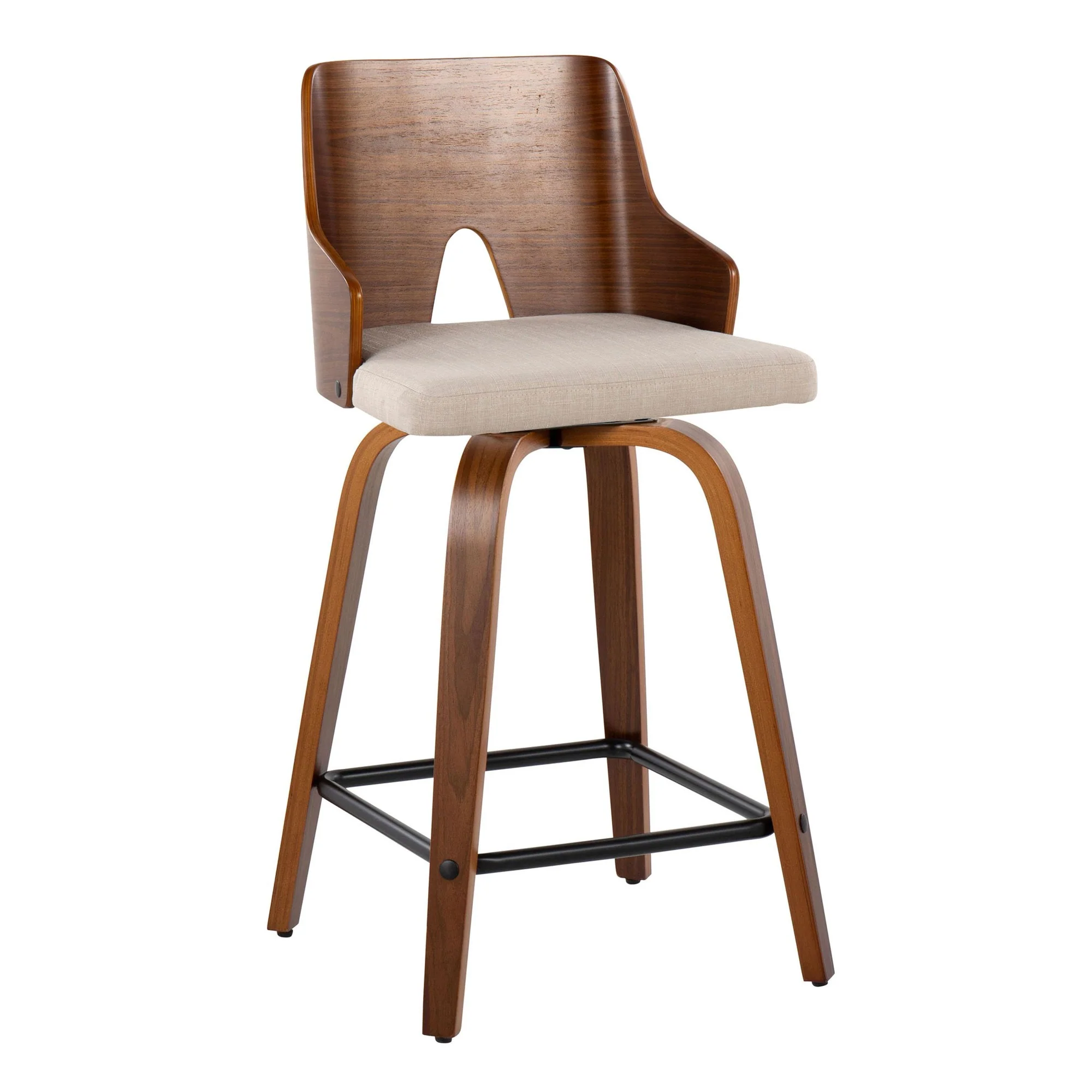 Ariana 24" Fixed-Height Counter Stool - Set of 2 By LumiSource - B24-ARIA-GRTZX2 WLWLBG2 - Image 6