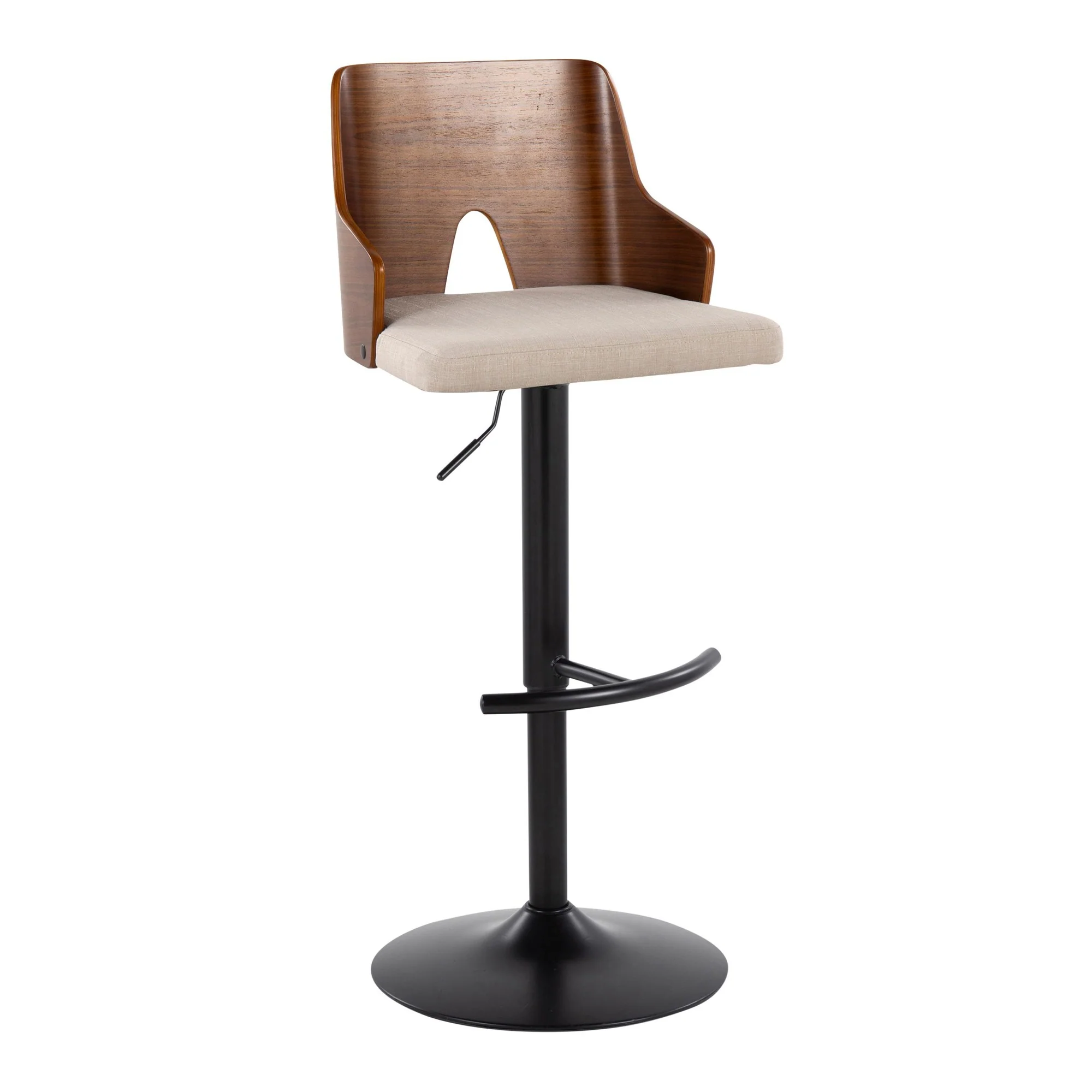Ariana Adjustable Barstool - Set of 2 By LumiSource - BS-ARIA RNT2 BKWLBG2 - Image 6