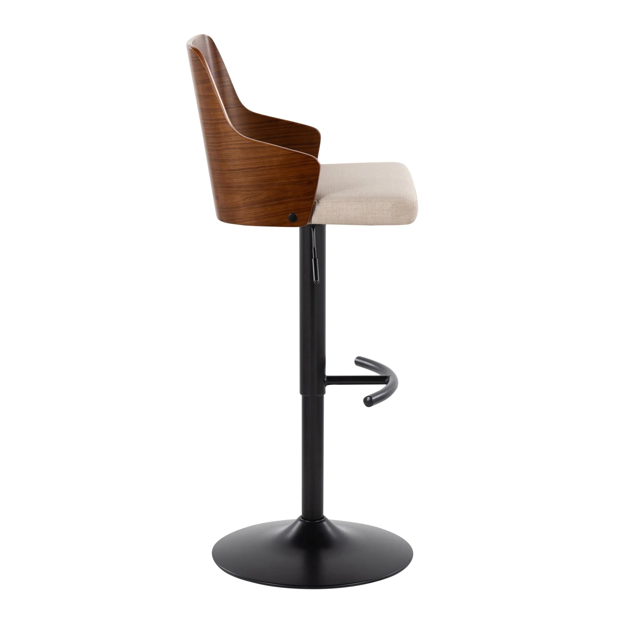 Ariana Adjustable Barstool - Set of 2 By LumiSource - BS-ARIA RNT2 BKWLBG2 - Image 7