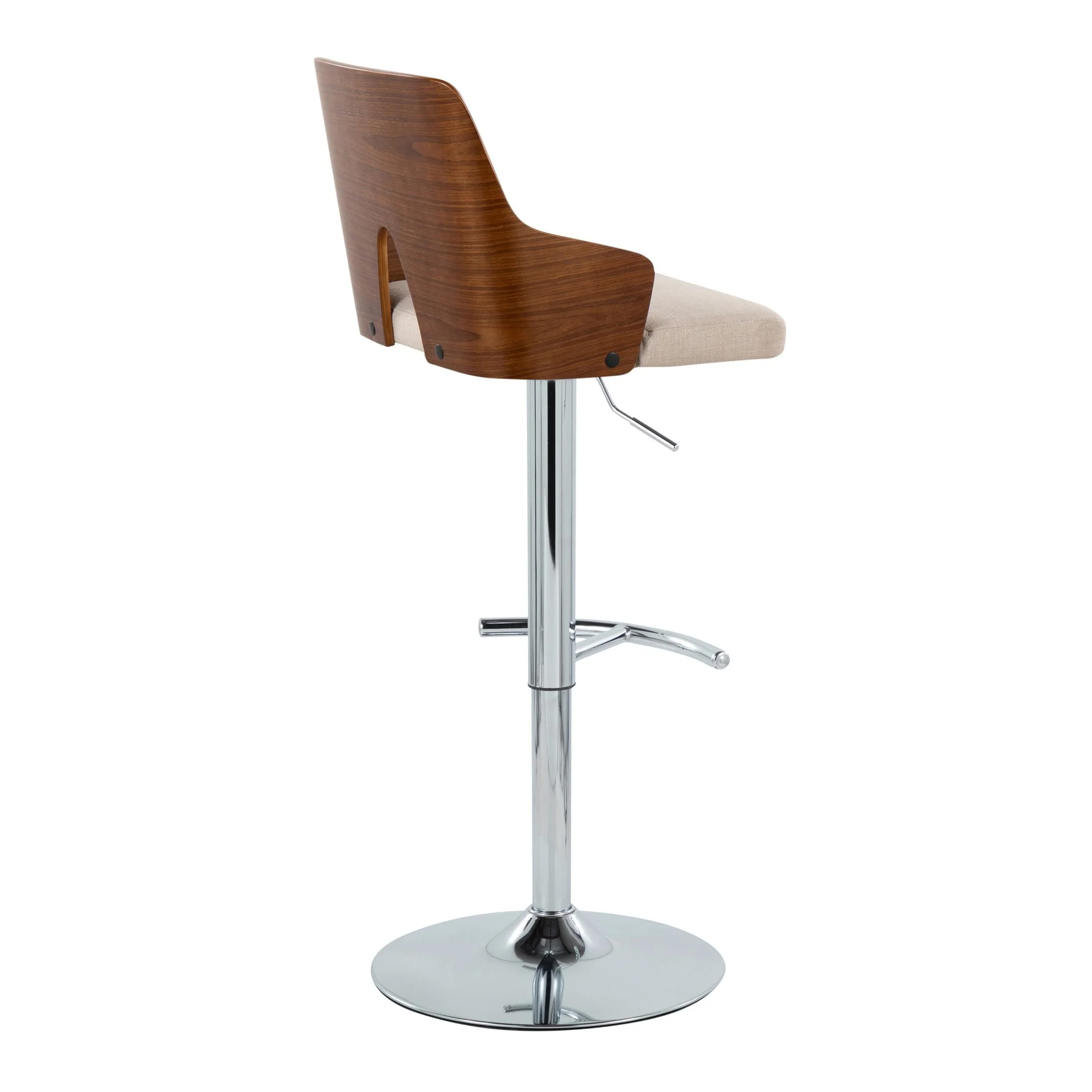 Ariana Adjustable Barstool - Set of 2 By LumiSource - BS-ARIA RNT2 CHRWLBG2 - Image 8