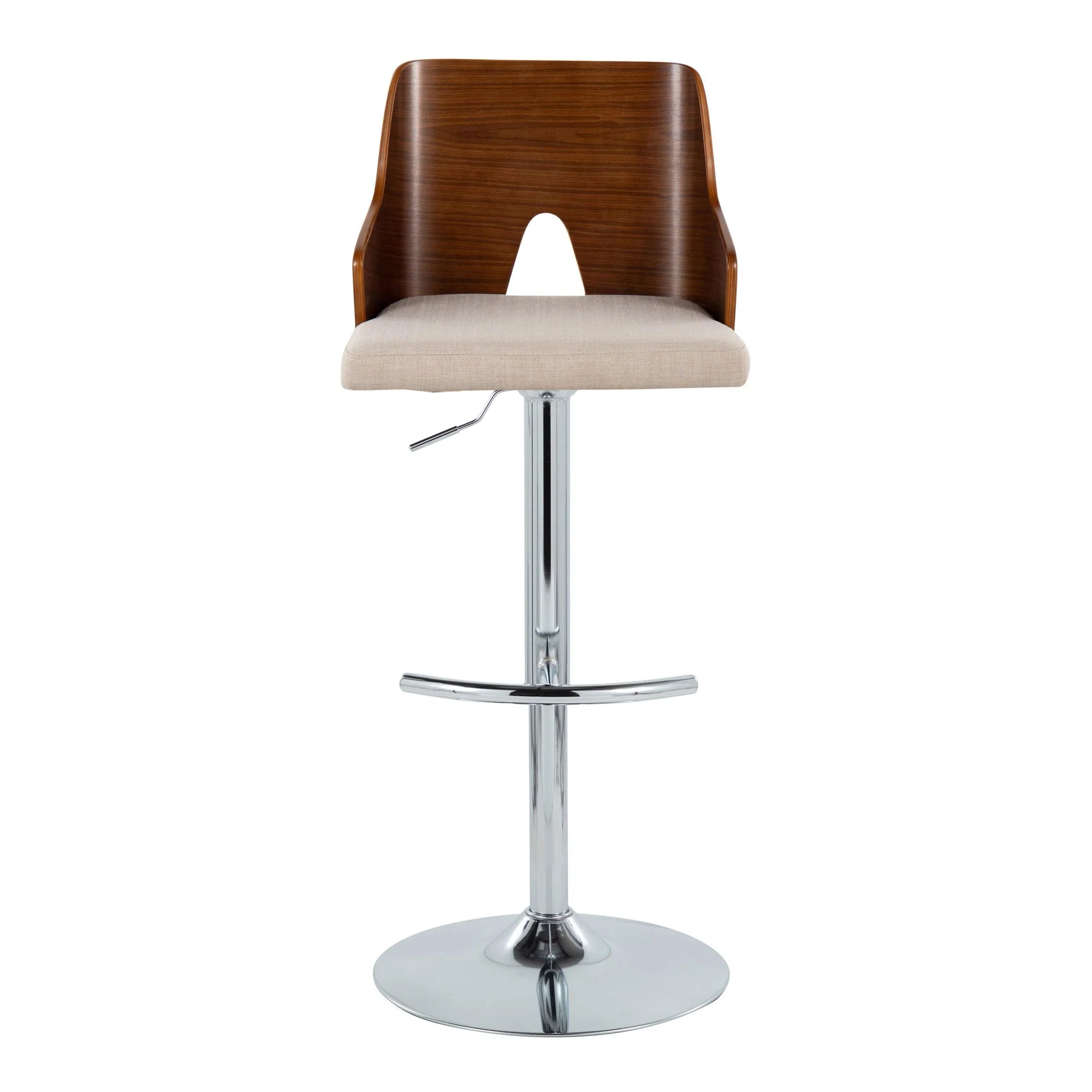Ariana Adjustable Barstool - Set of 2 By LumiSource - BS-ARIA RNT2 CHRWLBG2 - Image 9