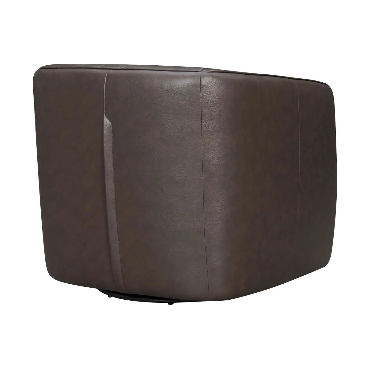 Aries Dove Gray Genuine Leather Swivel Barrel Chair By Armen Living - Image 13