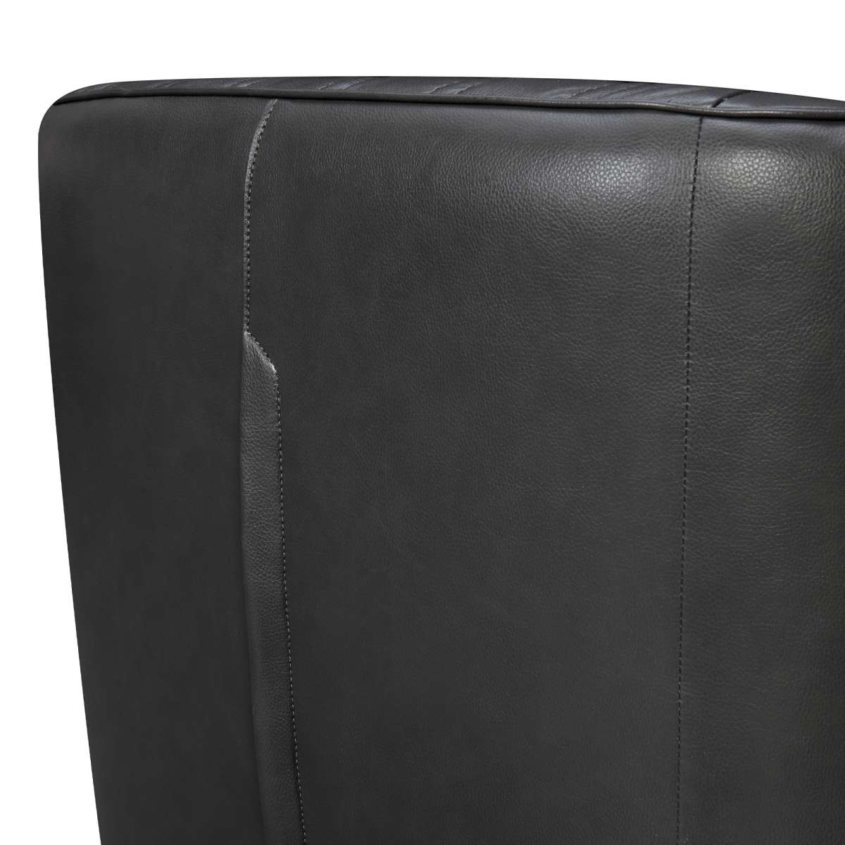 Aries Dove Gray Genuine Leather Swivel Barrel Chair By Armen Living - Image 20