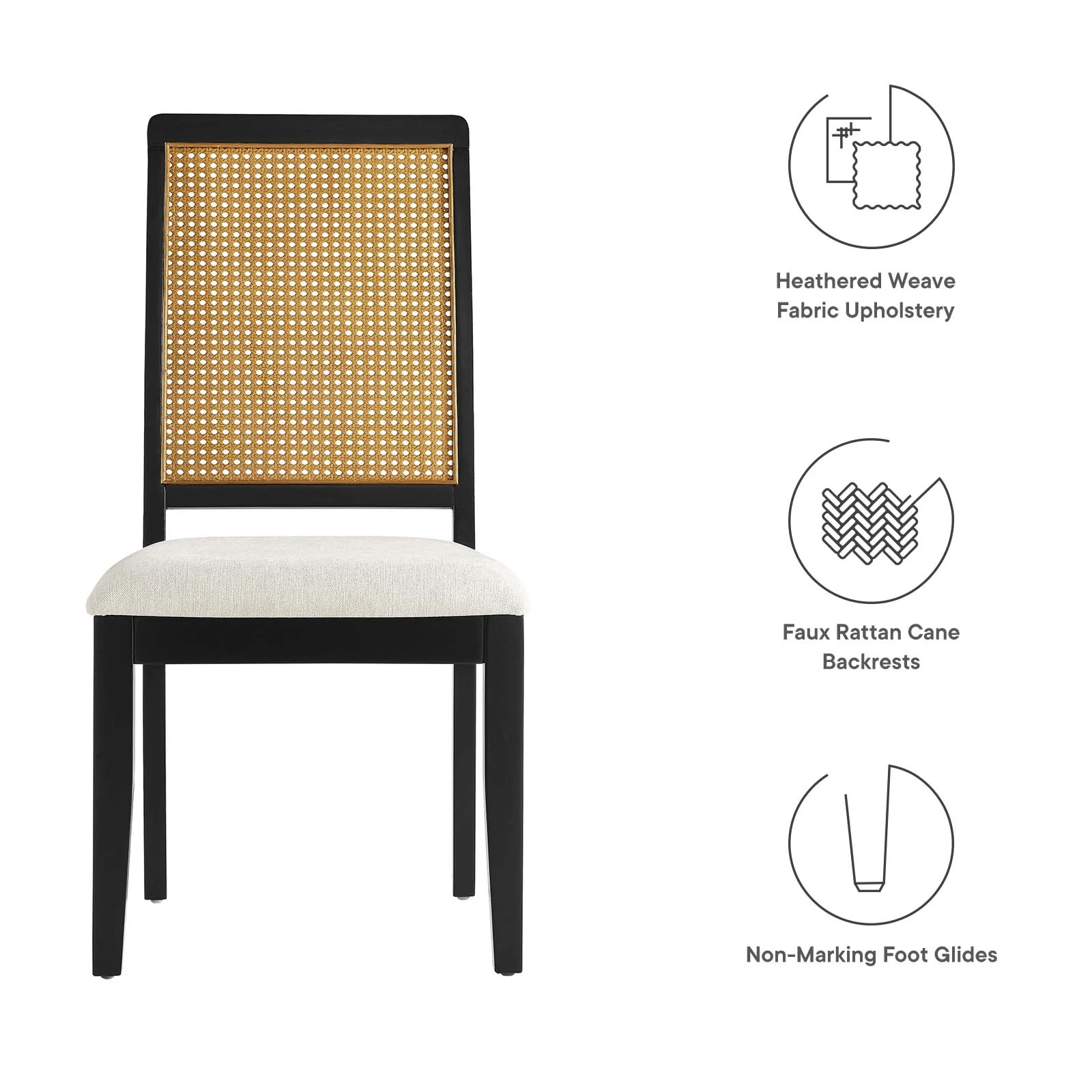 Arlo Faux Rattan and Wood Dining Side Chairs - Set of 2 By Modway - EEI-6803 - Image 18