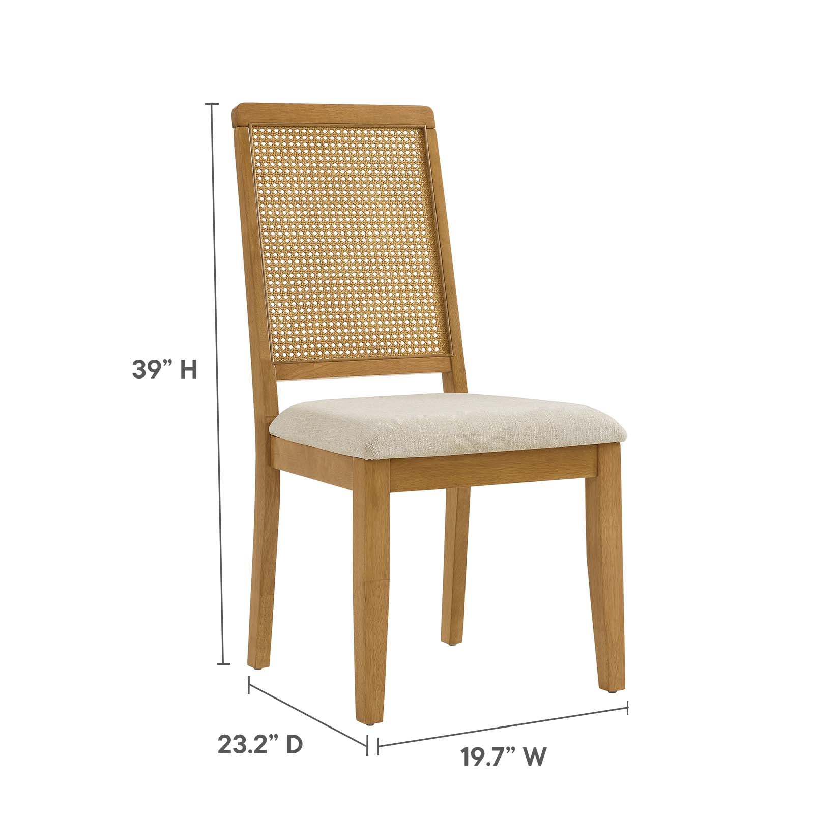 Arlo Faux Rattan and Wood Dining Side Chairs - Set of 2 By Modway - EEI-6803 - Image 26