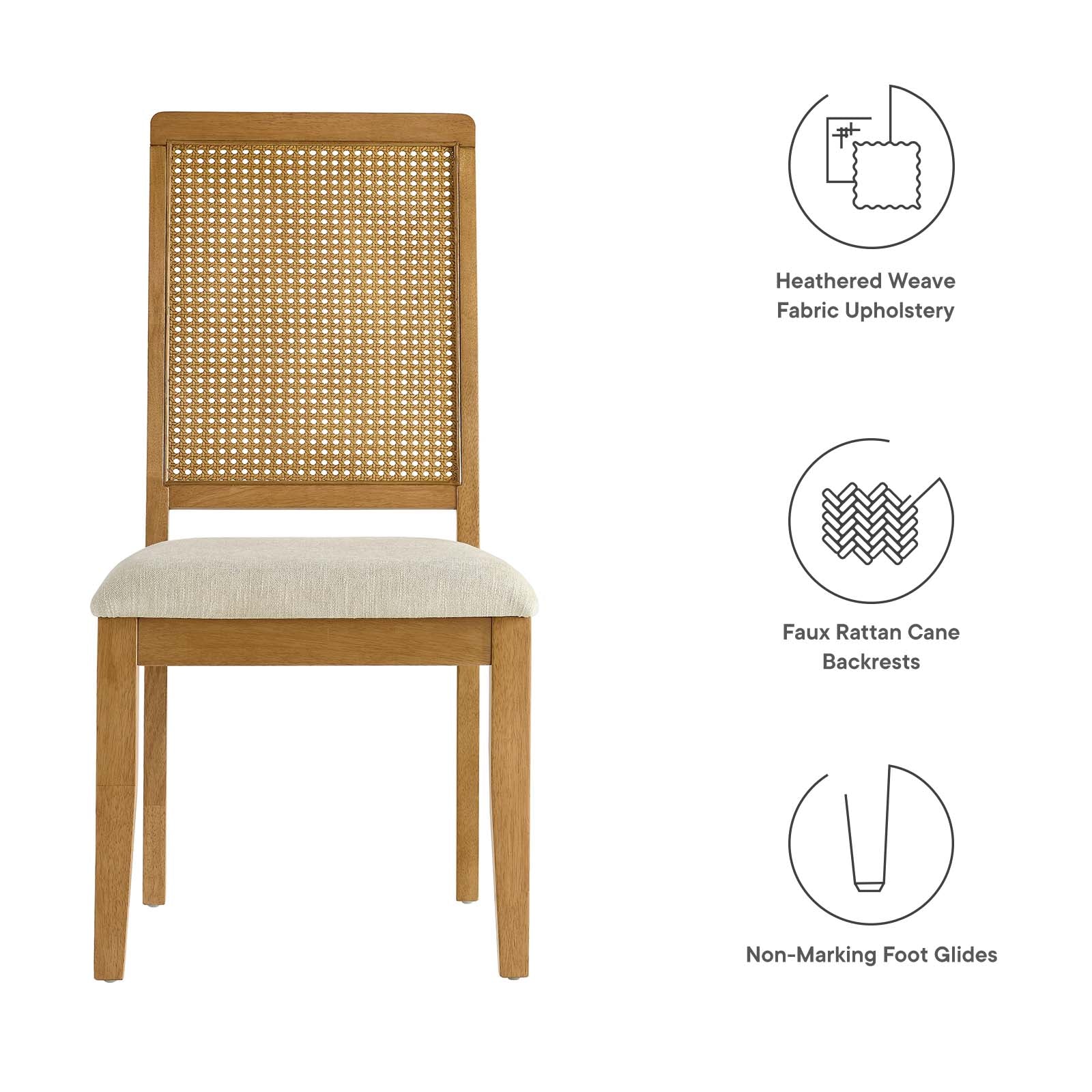 Arlo Faux Rattan and Wood Dining Side Chairs - Set of 2 By Modway - EEI-6803 - Image 27