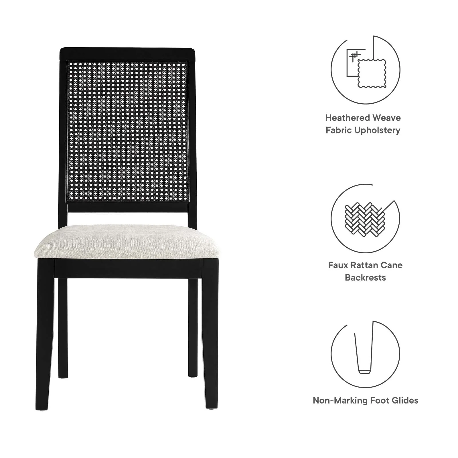 Arlo Faux Rattan and Wood Dining Side Chairs - Set of 2 By Modway - EEI-6803 - Image 9