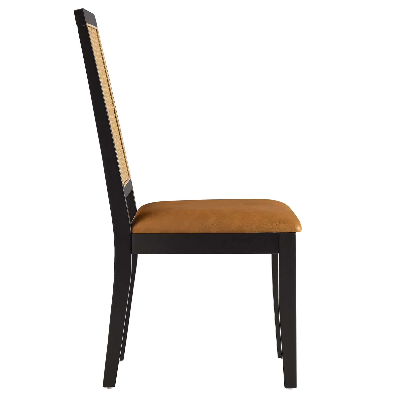 Arlo Vegan Leather Upholstered Faux Rattan and Wood Dining Side Chairs - Set of 2 By Modway - EEI-6802 - Image 13