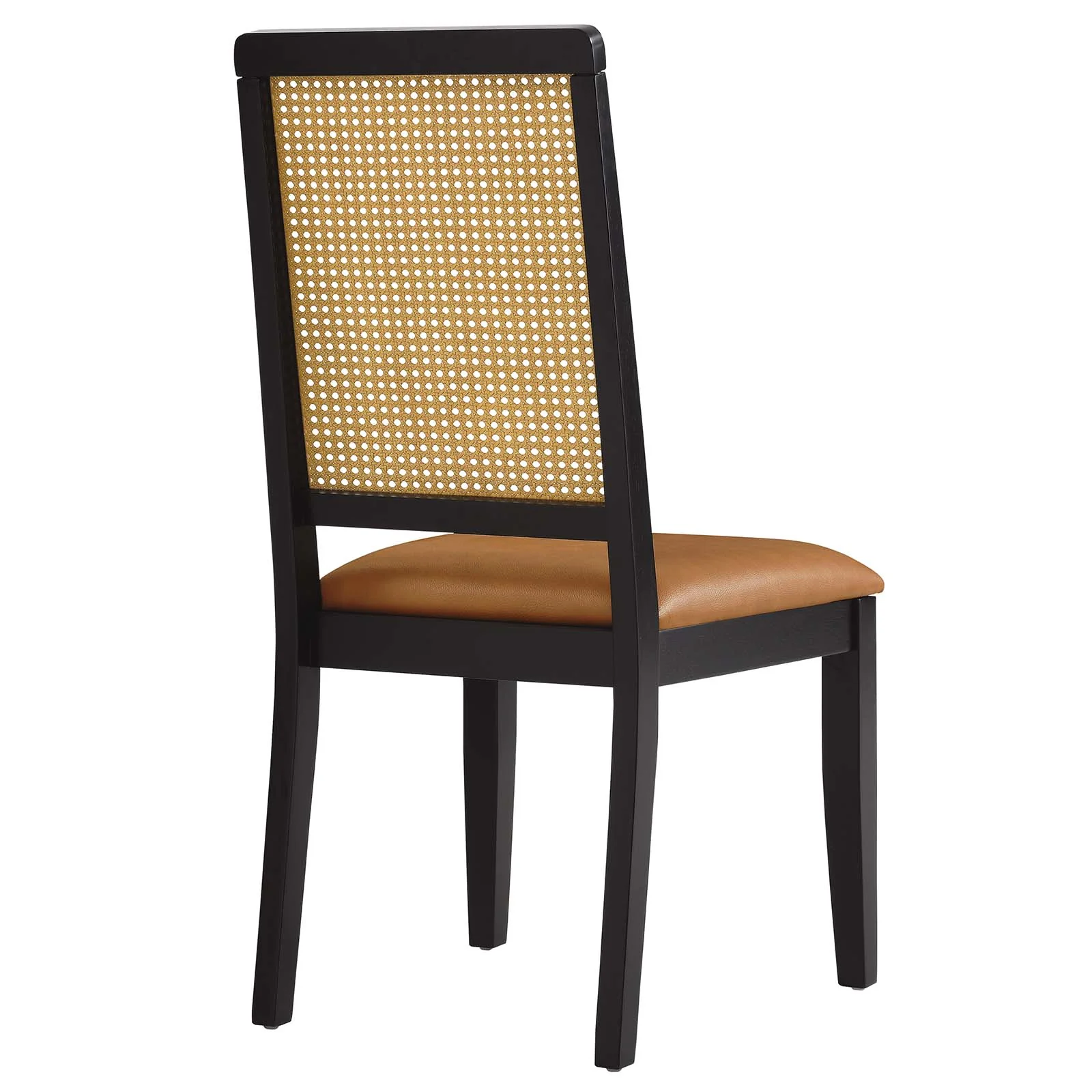 Arlo Vegan Leather Upholstered Faux Rattan and Wood Dining Side Chairs - Set of 2 By Modway - EEI-6802 - Image 14
