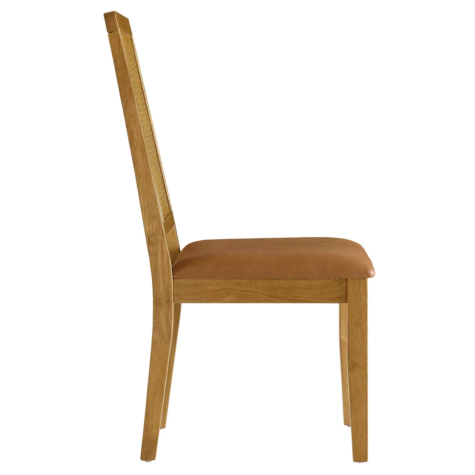 Arlo Vegan Leather Upholstered Faux Rattan and Wood Dining Side Chairs - Set of 2 By Modway - EEI-6802 - Image 22
