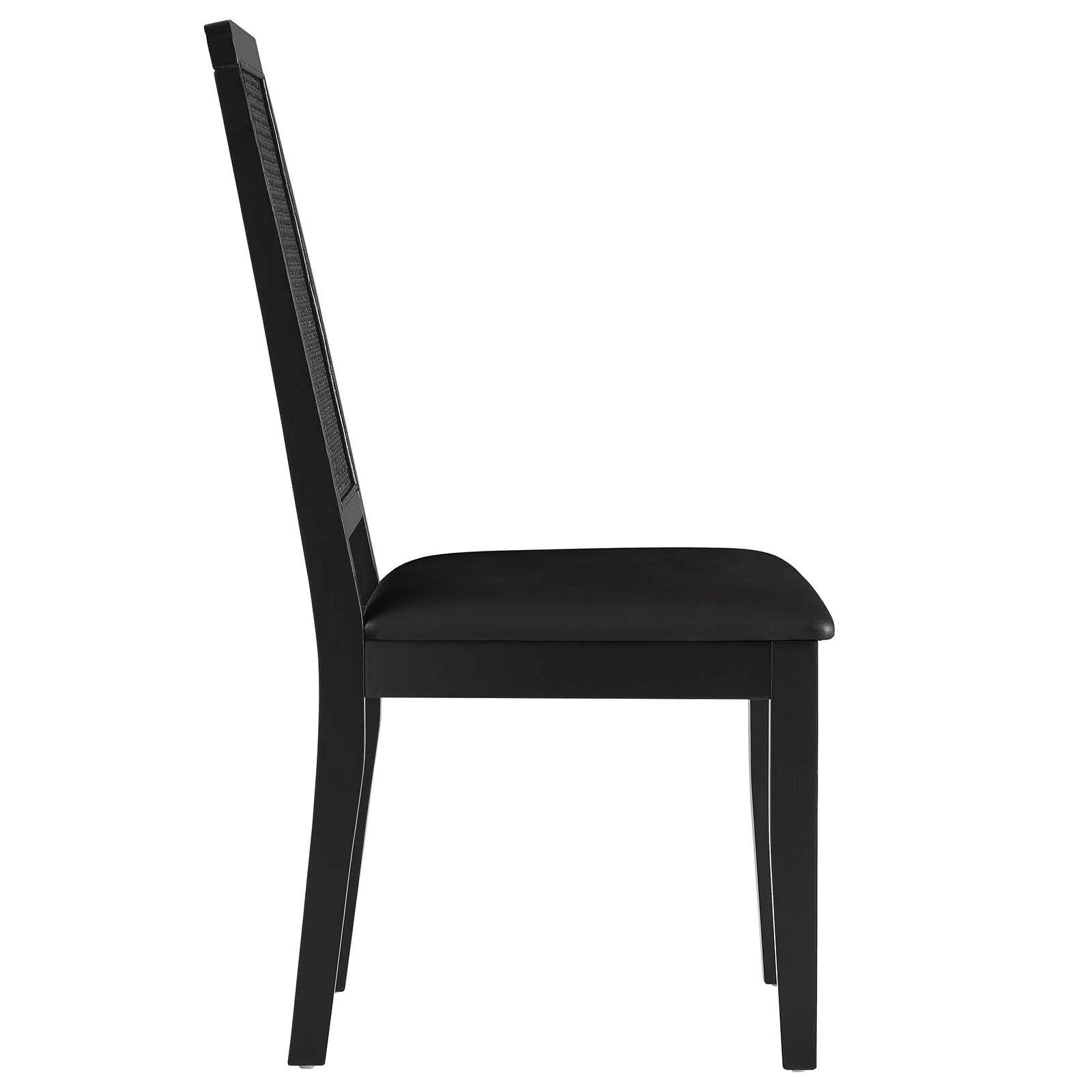 Arlo Vegan Leather Upholstered Faux Rattan and Wood Dining Side Chairs - Set of 2 By Modway - EEI-6802 - Image 4