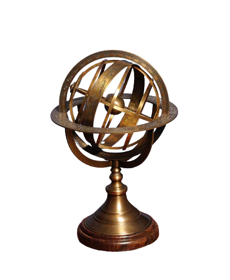 Armillary Sphere on Wood Base By Homeroots - Image 5