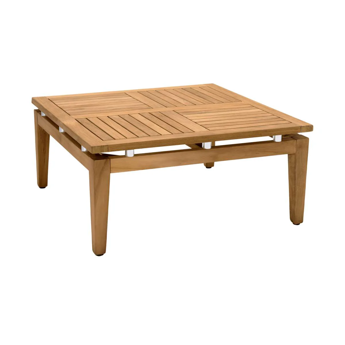 Arno Outdoor 11 Piece Teak Wood Seating Set in Beige Olefin By Armen Living - Image 5