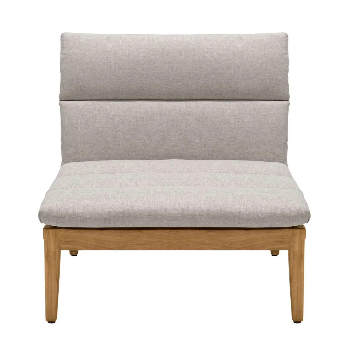 Arno Outdoor Modular Teak Wood Lounge Chair with Charcoal Olefin By Armen Living - Image 5