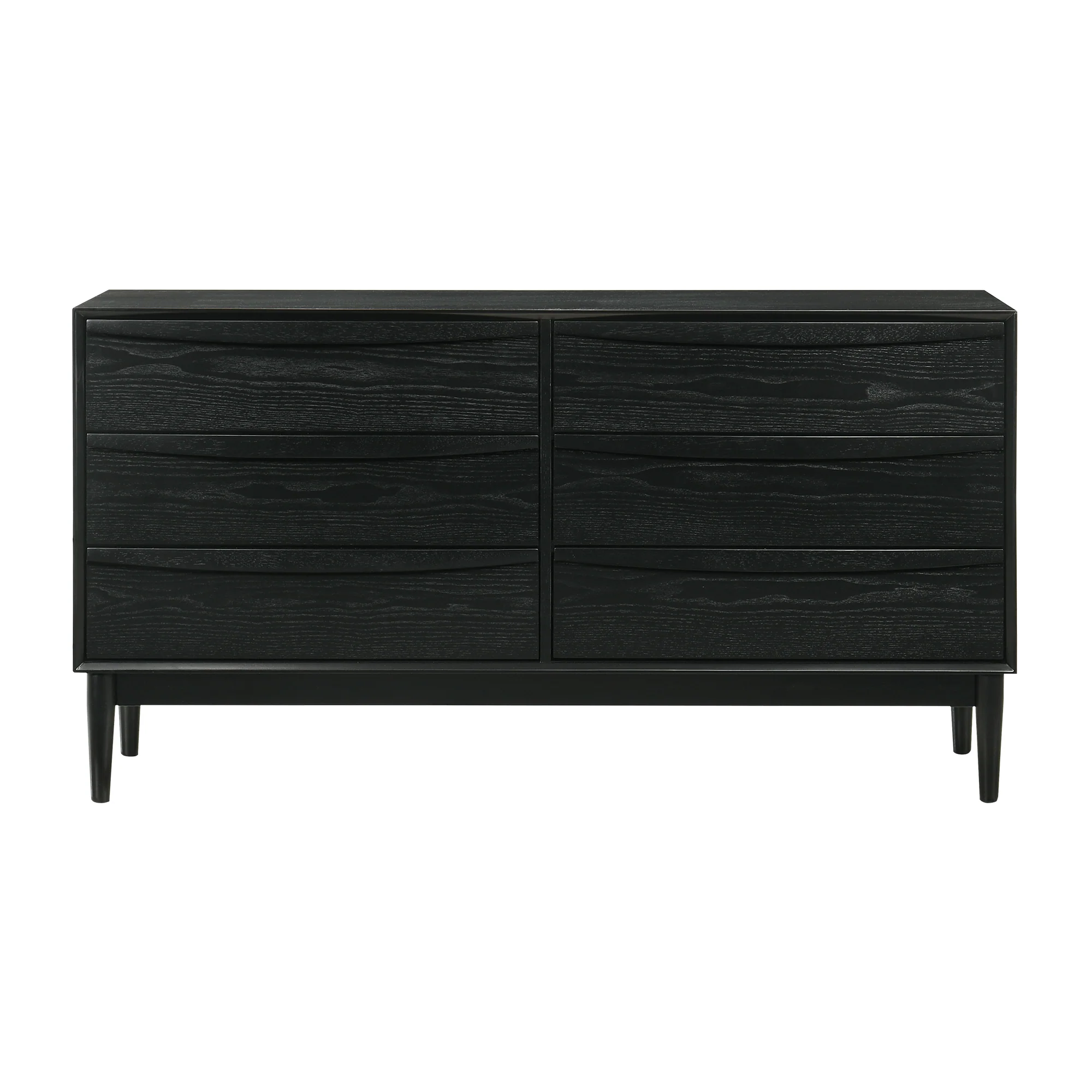 Artemio 6 Drawer Wood Dresser in Walnut Finish By Armen Living - Image 14