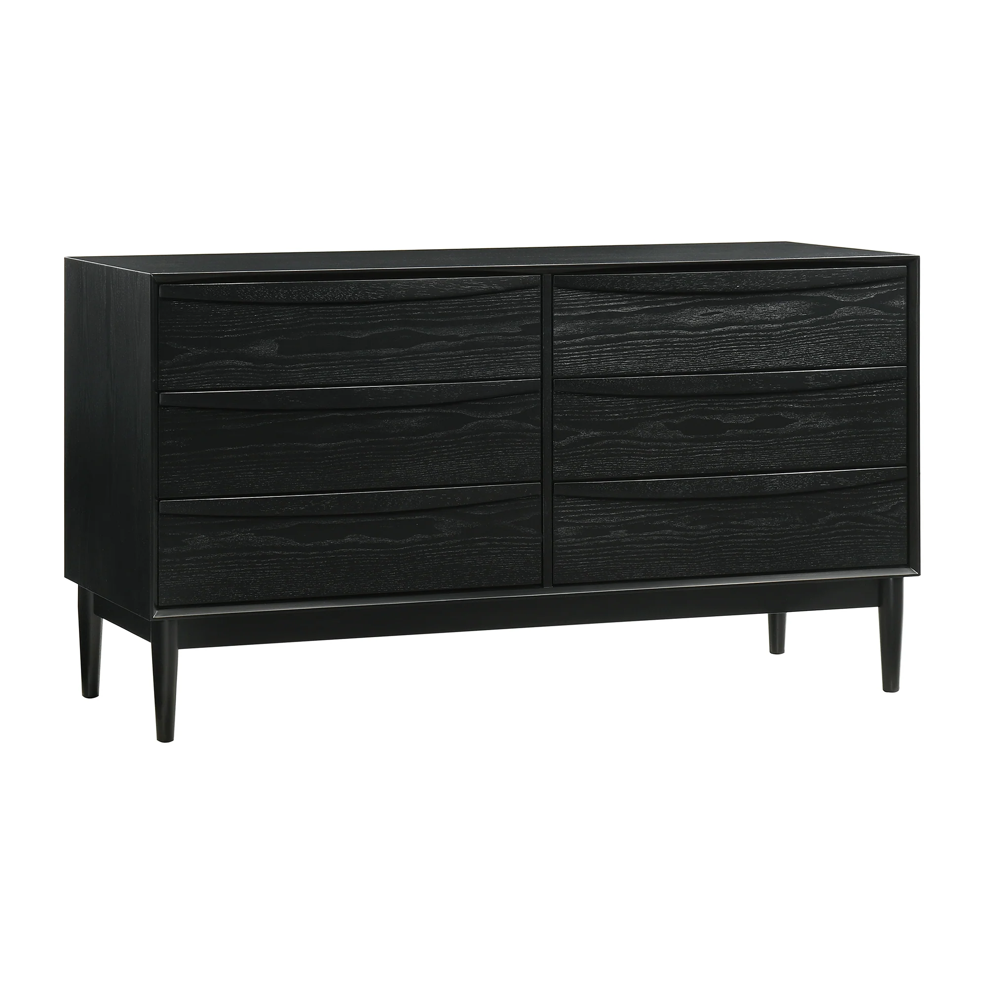 Artemio 6 Drawer Wood Dresser in Walnut Finish By Armen Living - Image 15
