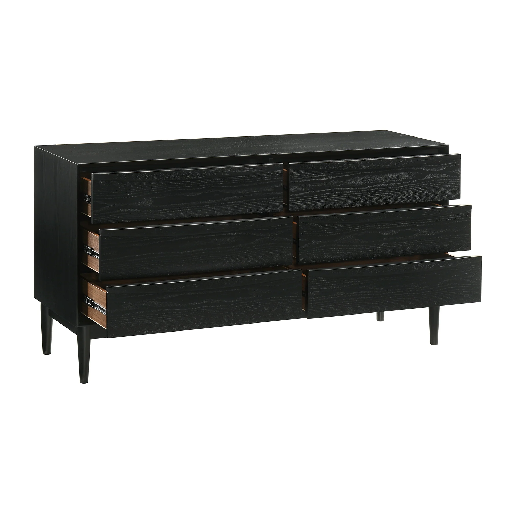 Artemio 6 Drawer Wood Dresser in Walnut Finish By Armen Living - Image 16