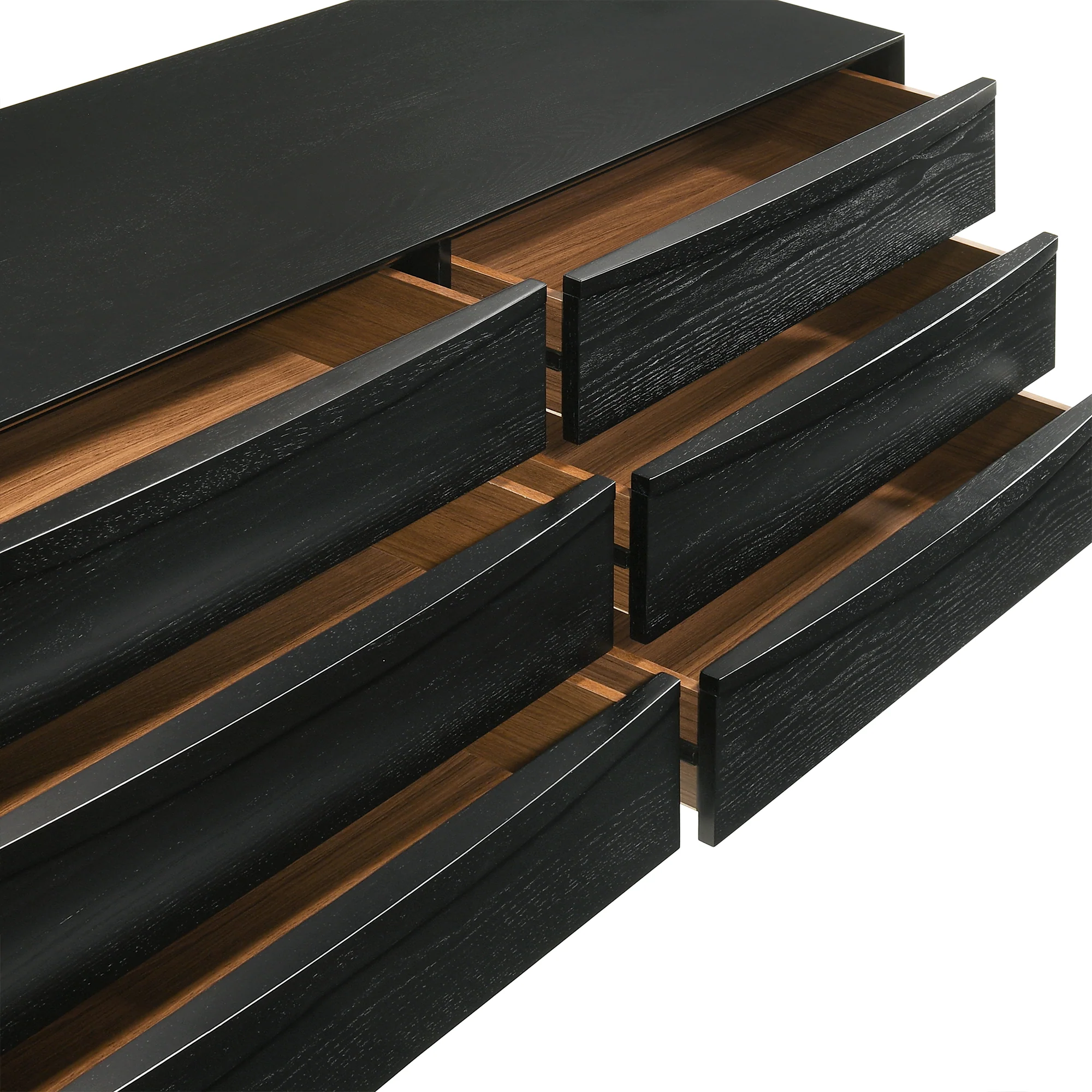 Artemio 6 Drawer Wood Dresser in Walnut Finish By Armen Living - Image 20