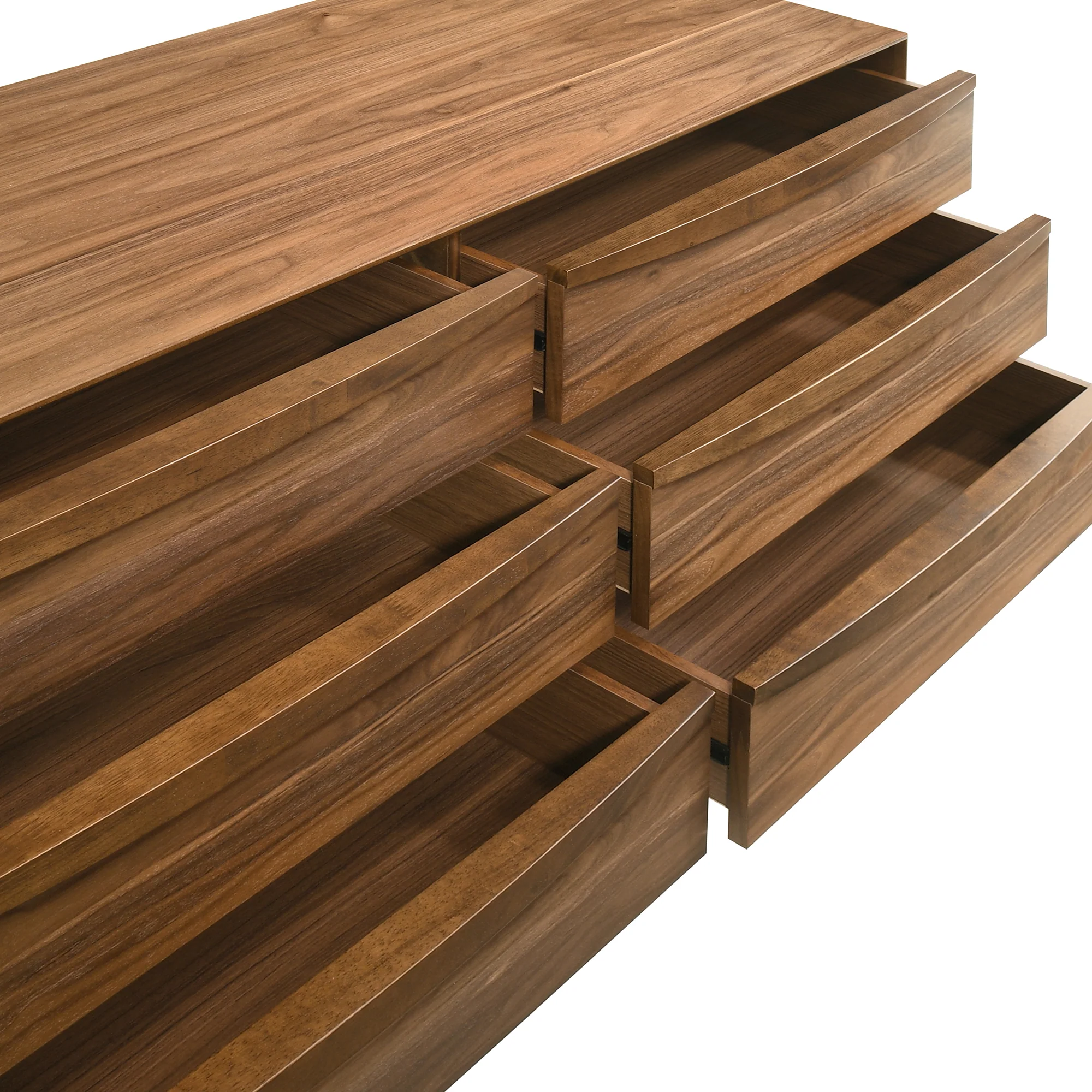 Artemio 6 Drawer Wood Dresser in Walnut Finish By Armen Living - Image 9