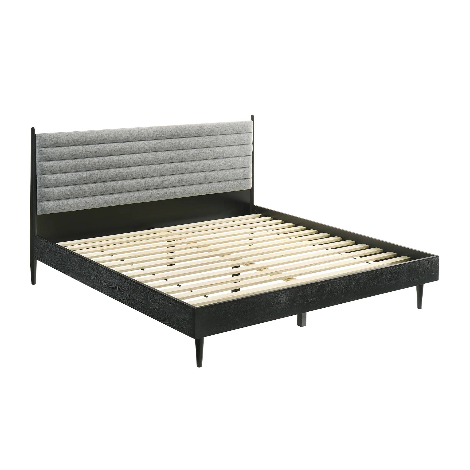 Artemio King 3 Piece Wood Bedroom Set in Black Finish By Armen Living - Image 3