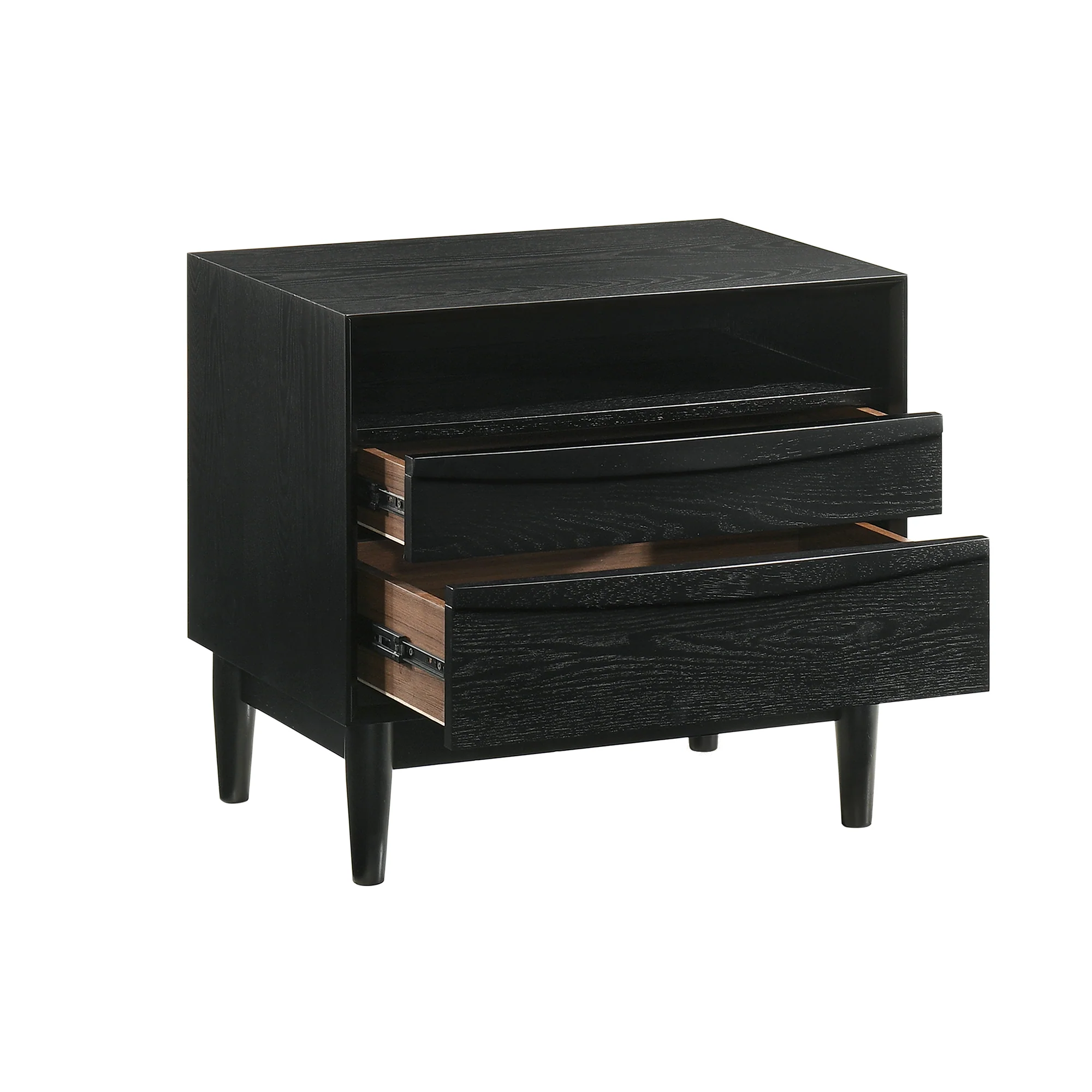 Artemio King 3 Piece Wood Bedroom Set in Black Finish By Armen Living - Image 6