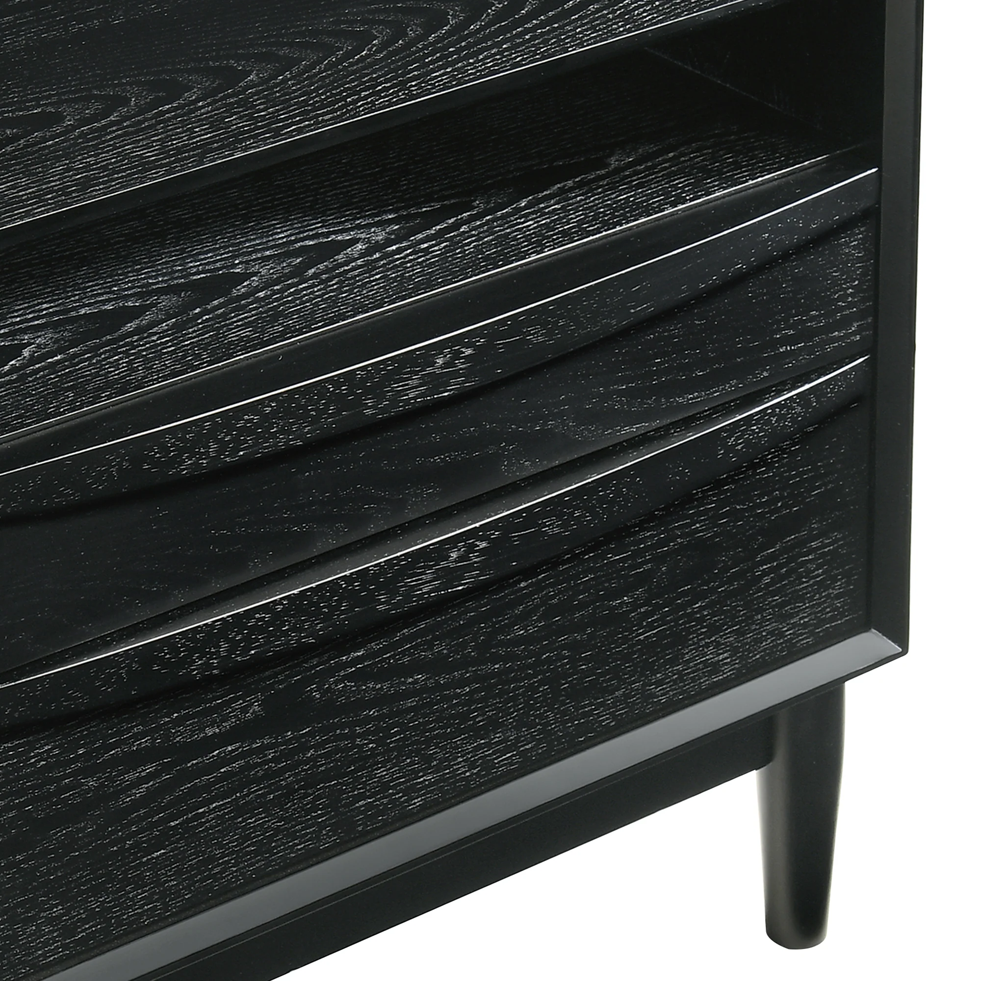 Artemio King 3 Piece Wood Bedroom Set in Black Finish By Armen Living - Image 8
