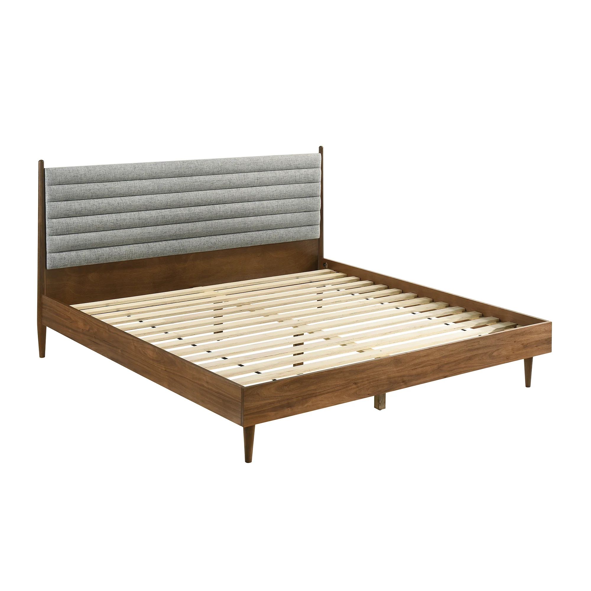 Artemio King 3 Piece Wood Bedroom Set in Walnut Finish By Armen Living - Image 3