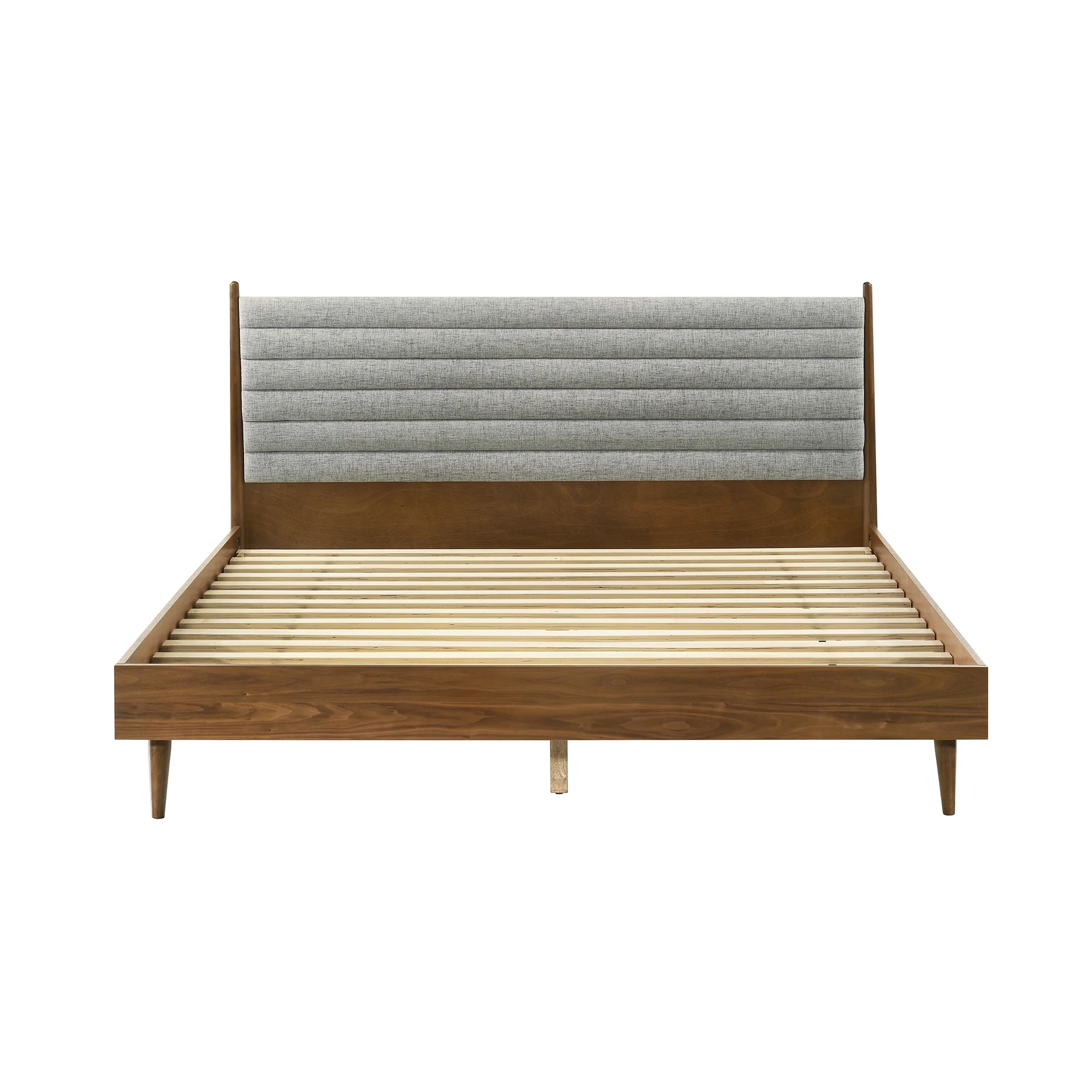 Artemio King 3 Piece Wood Bedroom Set in Walnut Finish By Armen Living - Image 4