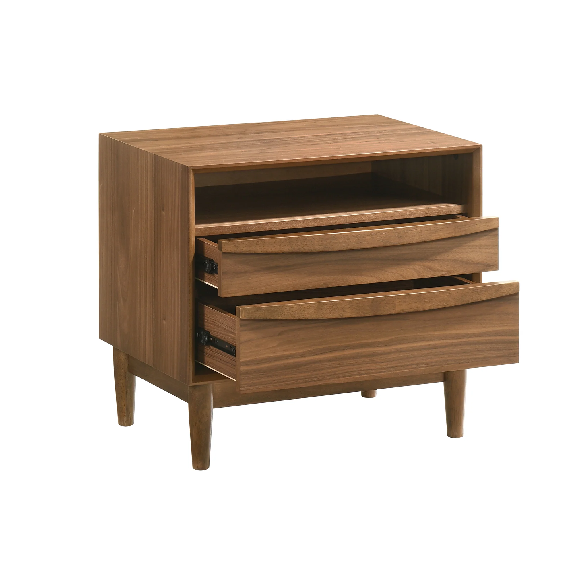 Artemio King 3 Piece Wood Bedroom Set in Walnut Finish By Armen Living - Image 6