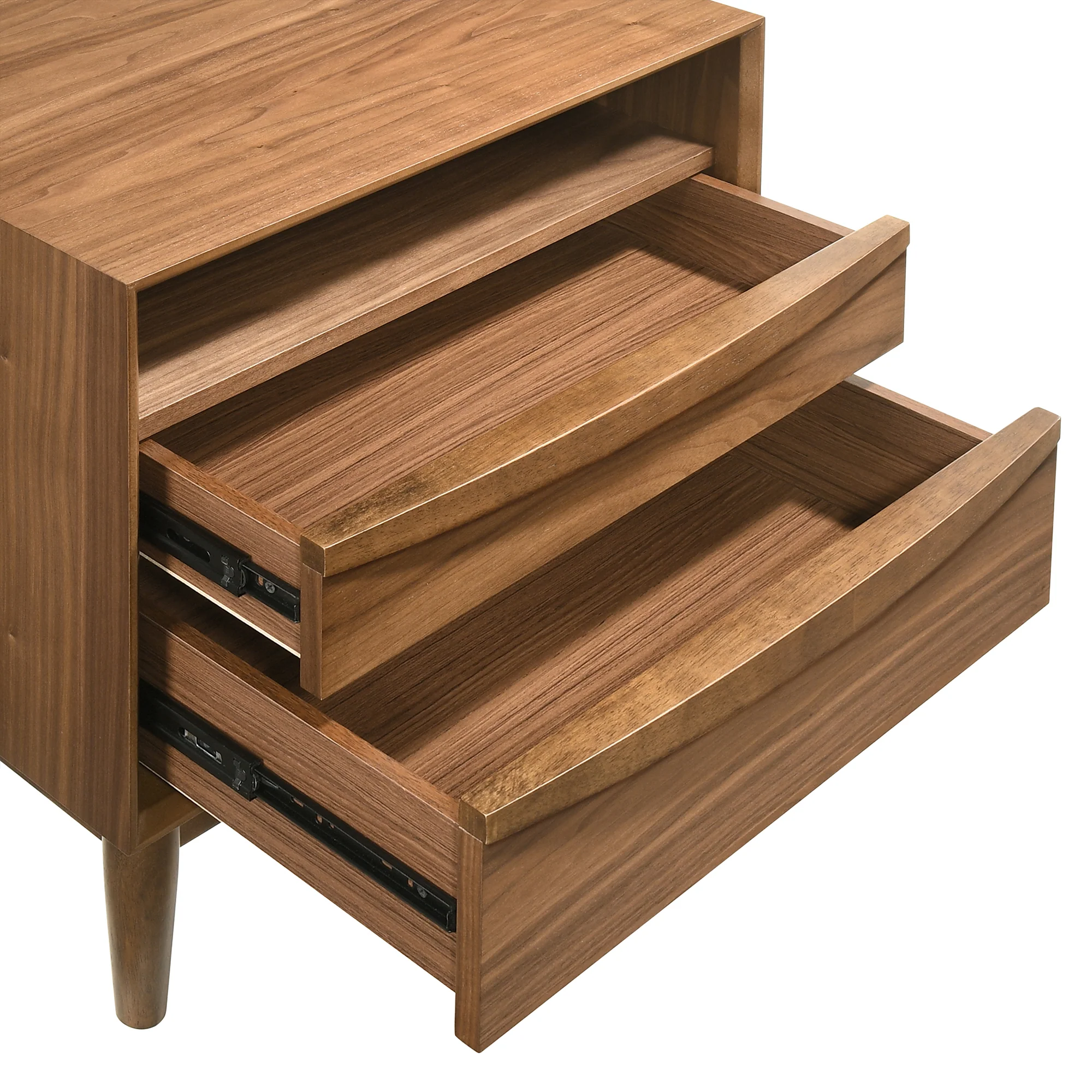 Artemio King 3 Piece Wood Bedroom Set in Walnut Finish By Armen Living - Image 7