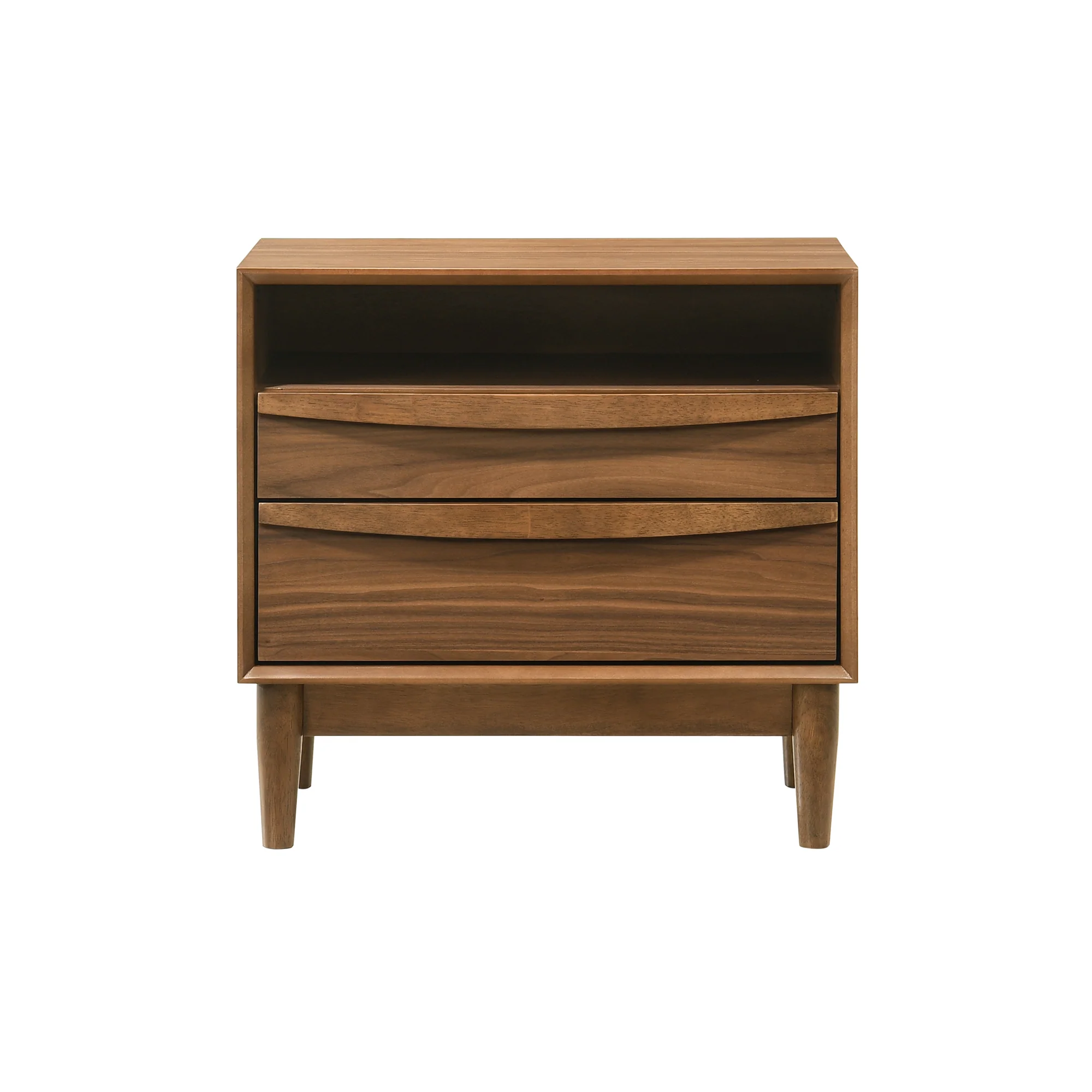 Artemio King 4 Piece Wood Bedroom Set in Walnut Finish By Armen Living - Image 10