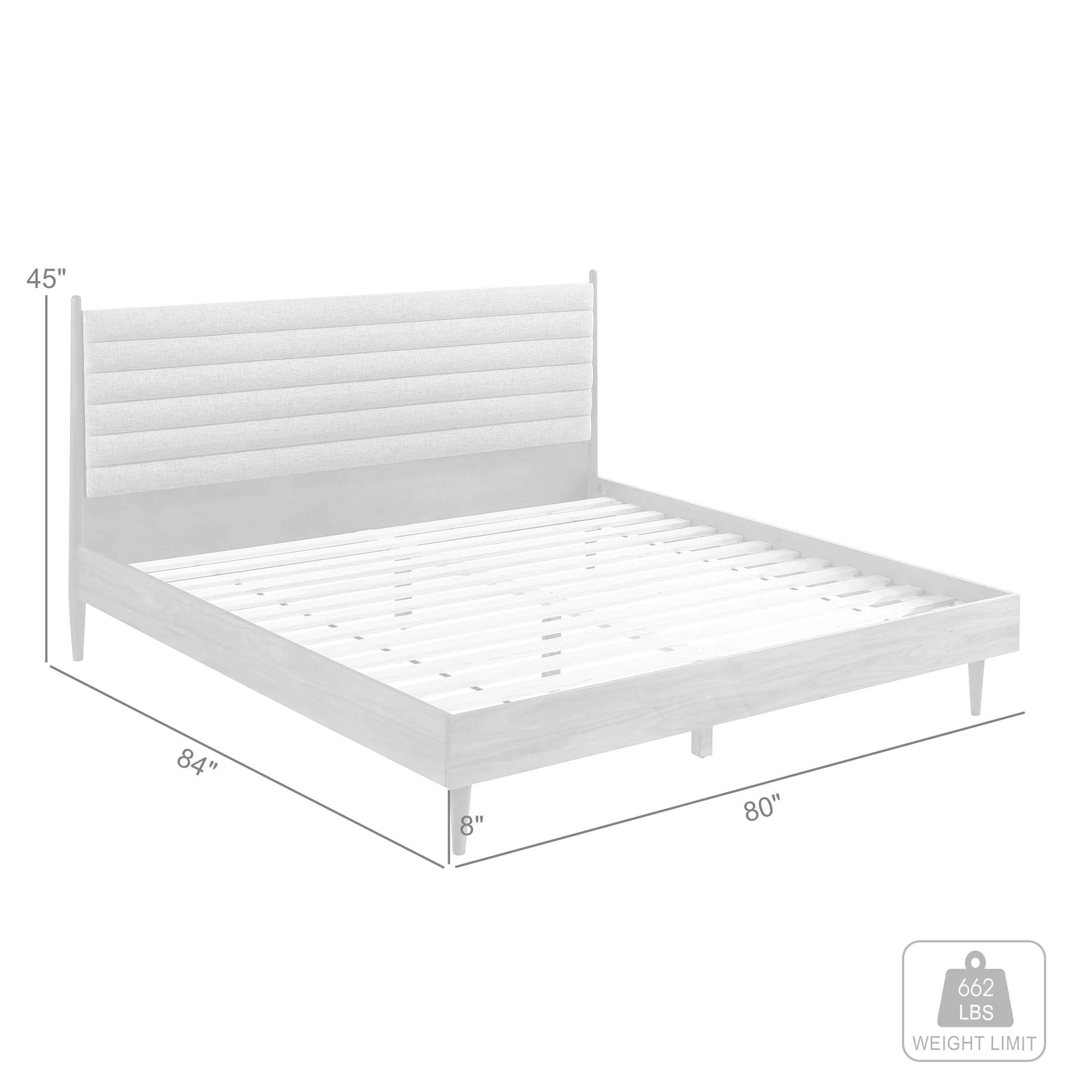 Artemio King Platform Wood Bed Frame in Walnut Finish By Armen Living - Image 11