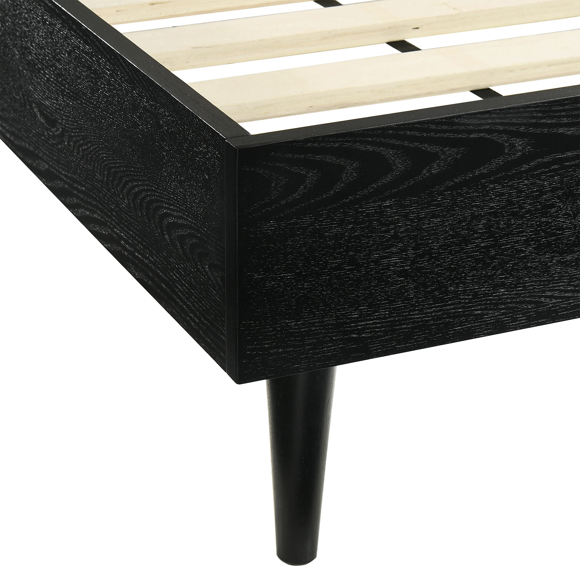 Artemio King Platform Wood Bed Frame in Walnut Finish By Armen Living - Image 21