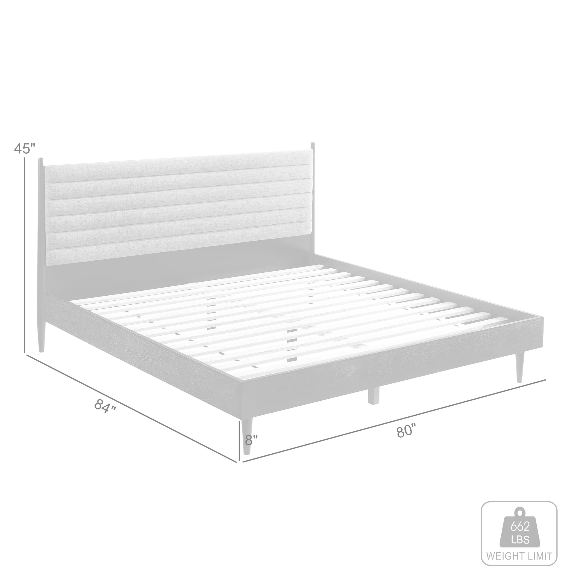 Artemio King Platform Wood Bed Frame in Walnut Finish By Armen Living - Image 22