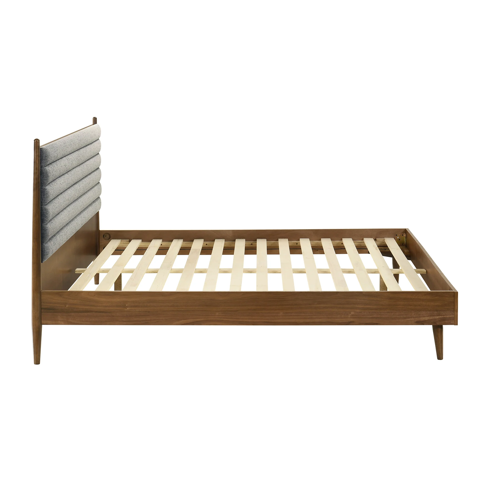 Artemio King Platform Wood Bed Frame in Walnut Finish By Armen Living - Image 6