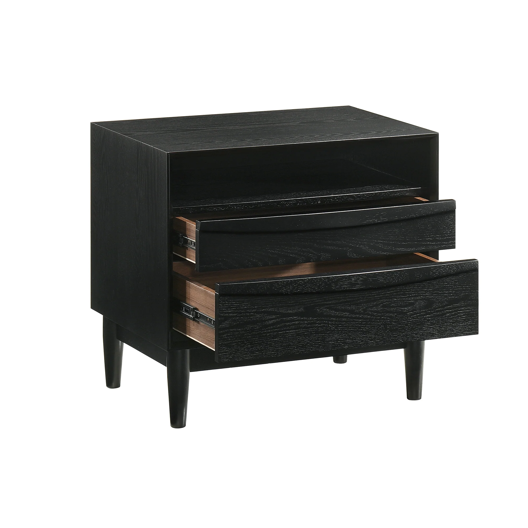 Artemio Queen 3 Piece Wood Bedroom Set in Black Finish By Armen Living - Image 6
