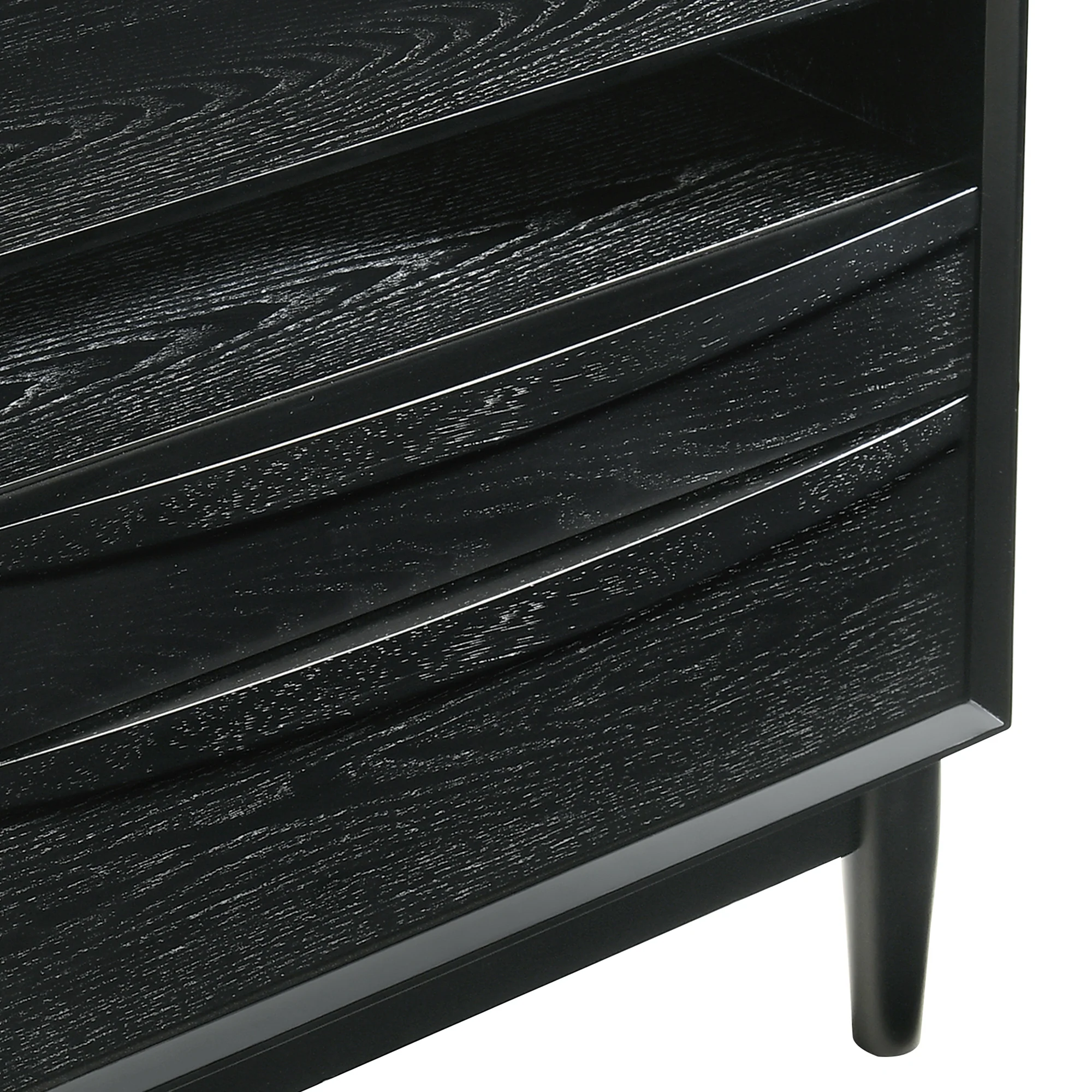 Artemio Queen 3 Piece Wood Bedroom Set in Black Finish By Armen Living - Image 8