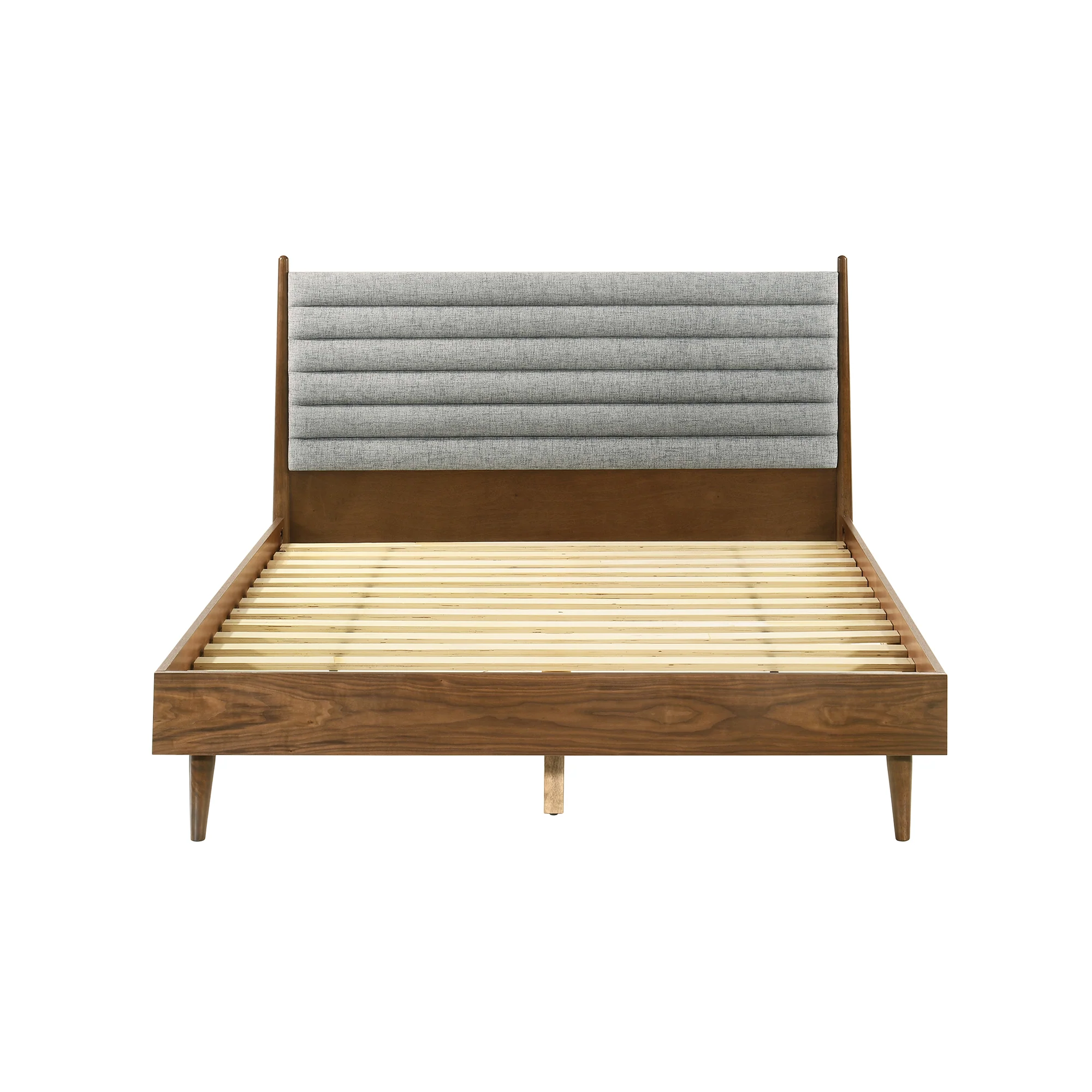 Artemio Queen 3 Piece Wood Bedroom Set in Walnut Finish By Armen Living - Image 4