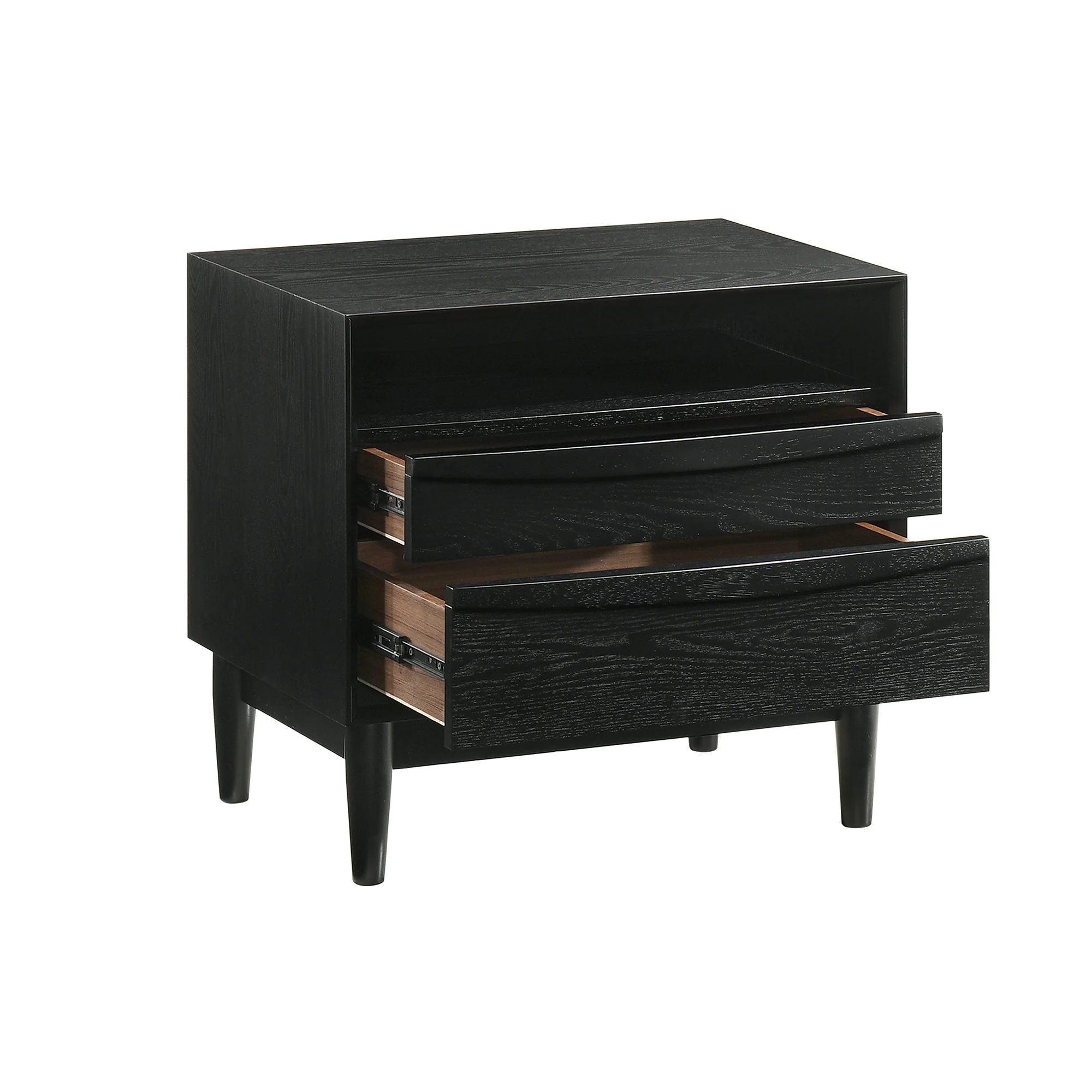 Artemio Queen 4 Piece Wood Bedroom Set in Black Finish By Armen Living - Image 7