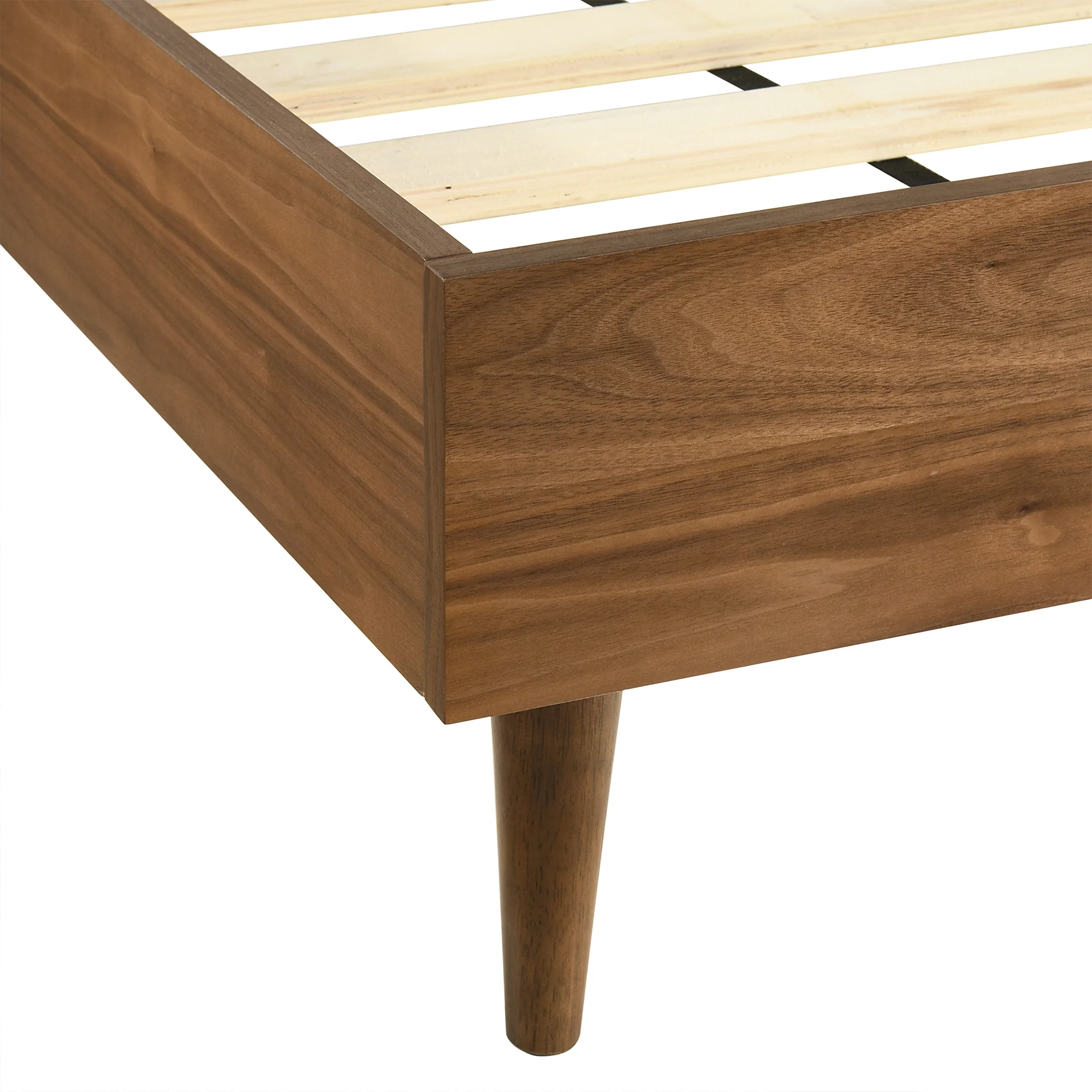 Artemio Queen Platform Wood Bed Frame in Walnut Finish By Armen Living - Image 10