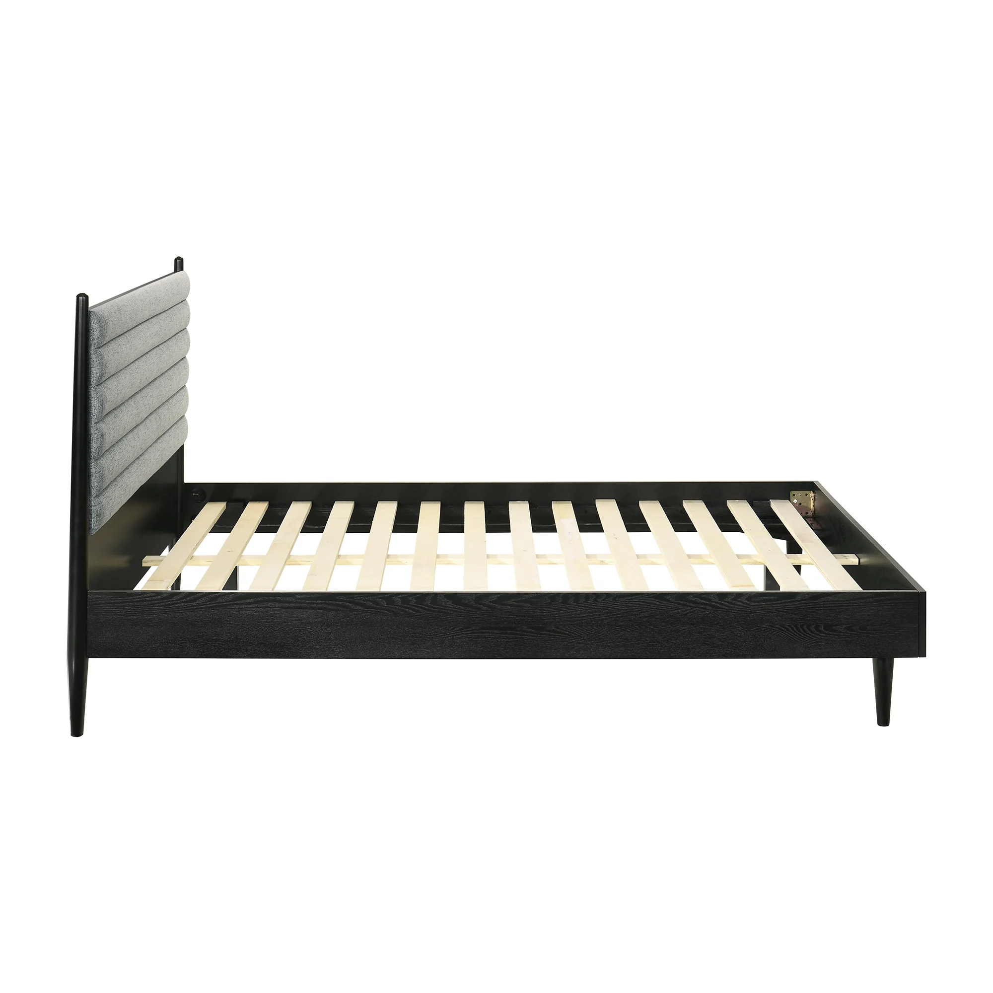 Artemio Queen Platform Wood Bed Frame in Walnut Finish By Armen Living - Image 17