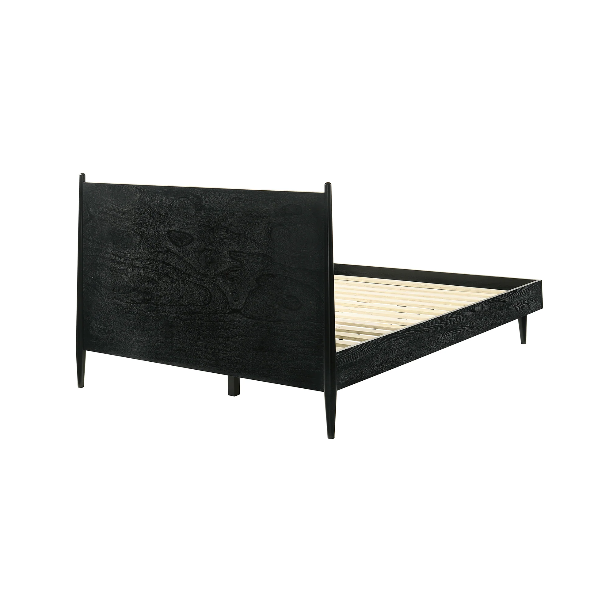 Artemio Queen Platform Wood Bed Frame in Walnut Finish By Armen Living - Image 18