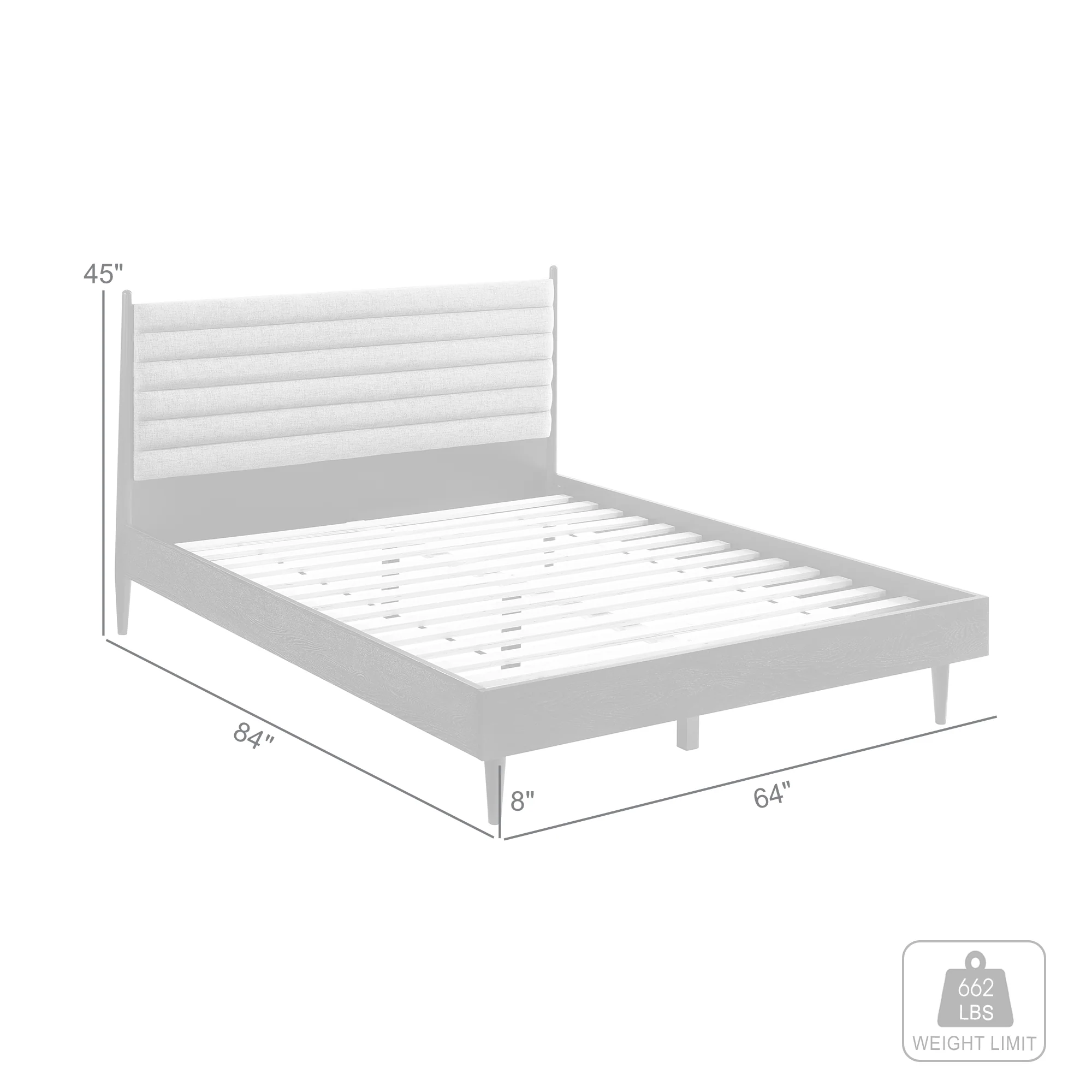 Artemio Queen Platform Wood Bed Frame in Walnut Finish By Armen Living - Image 22