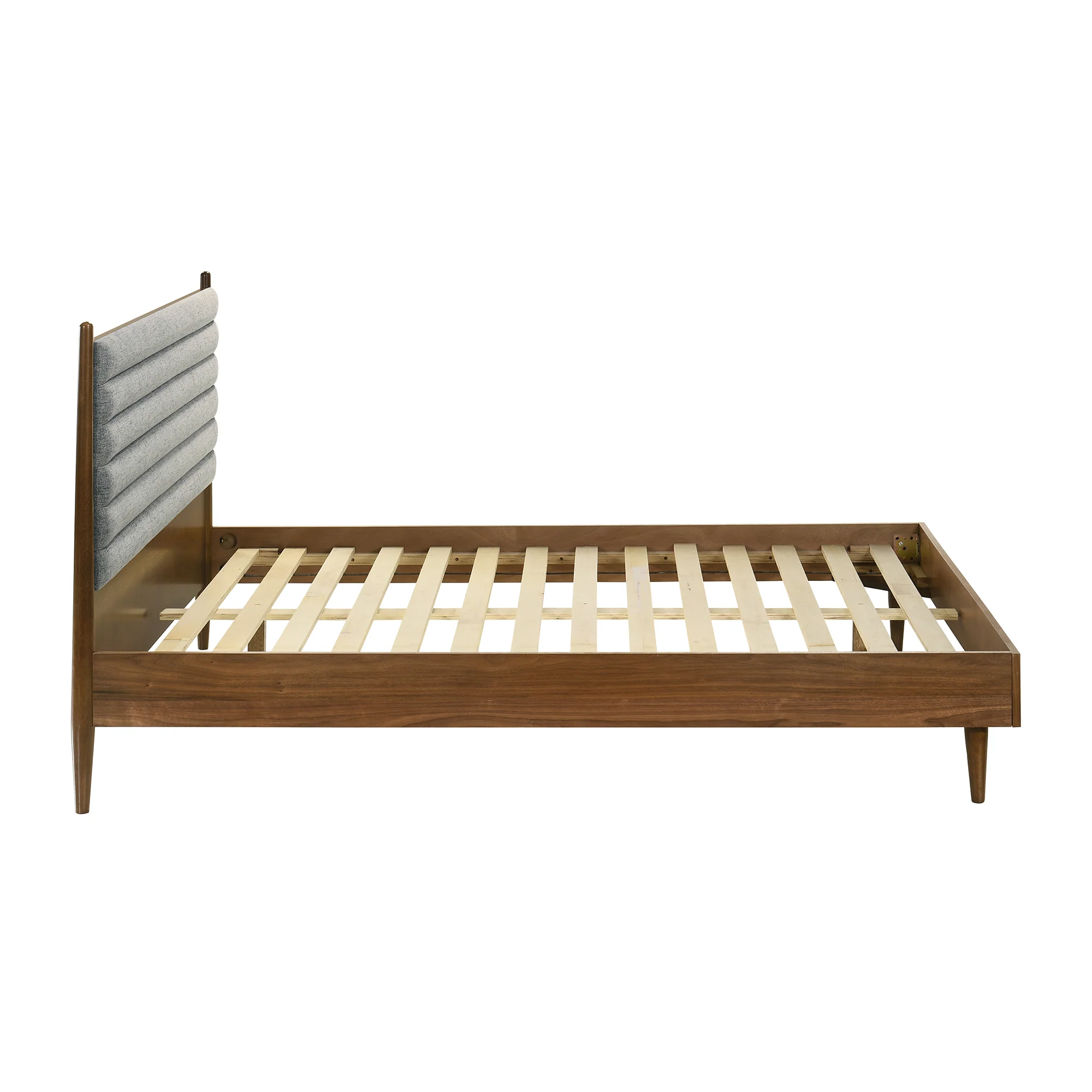 Artemio Queen Platform Wood Bed Frame in Walnut Finish By Armen Living - Image 6