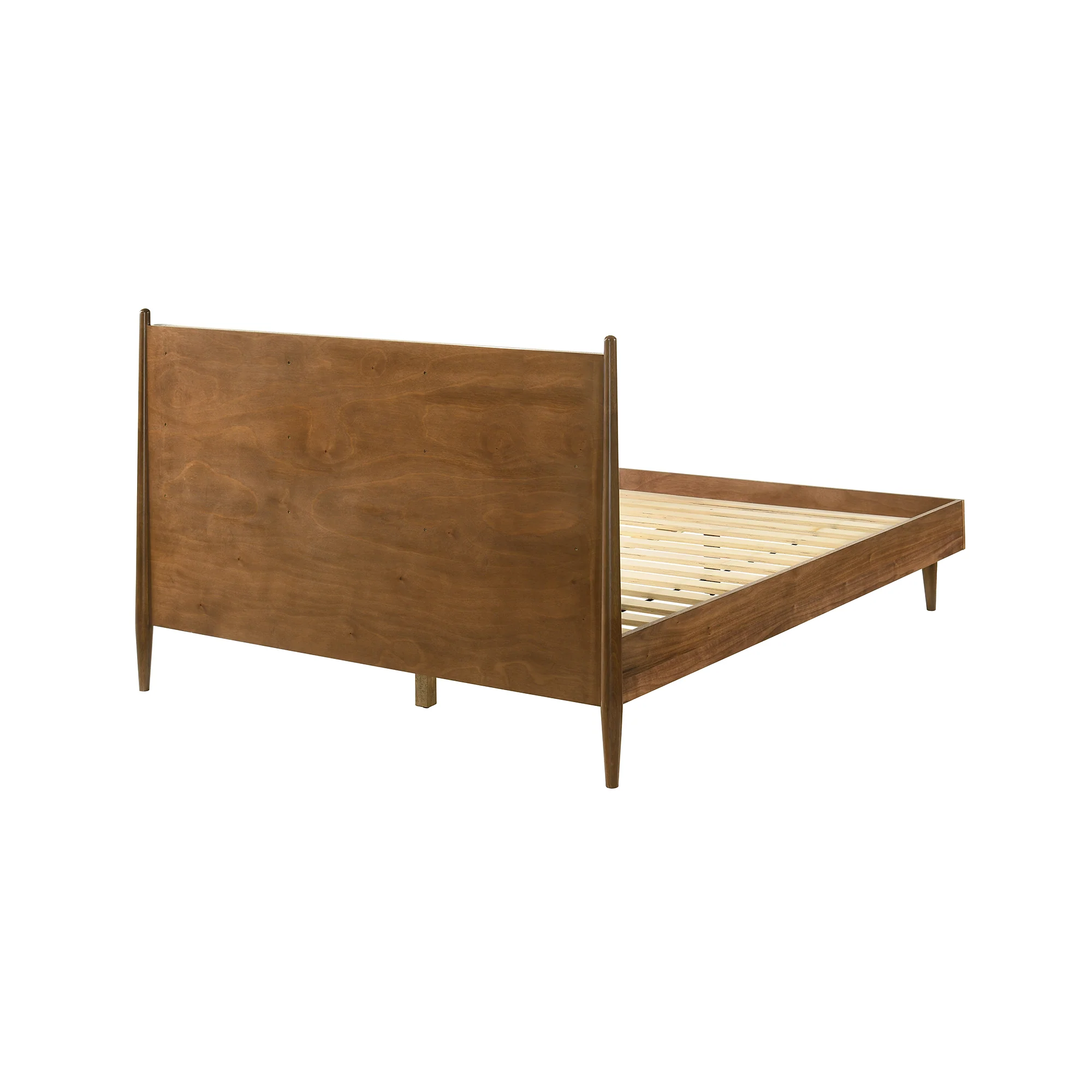 Artemio Queen Platform Wood Bed Frame in Walnut Finish By Armen Living - Image 7