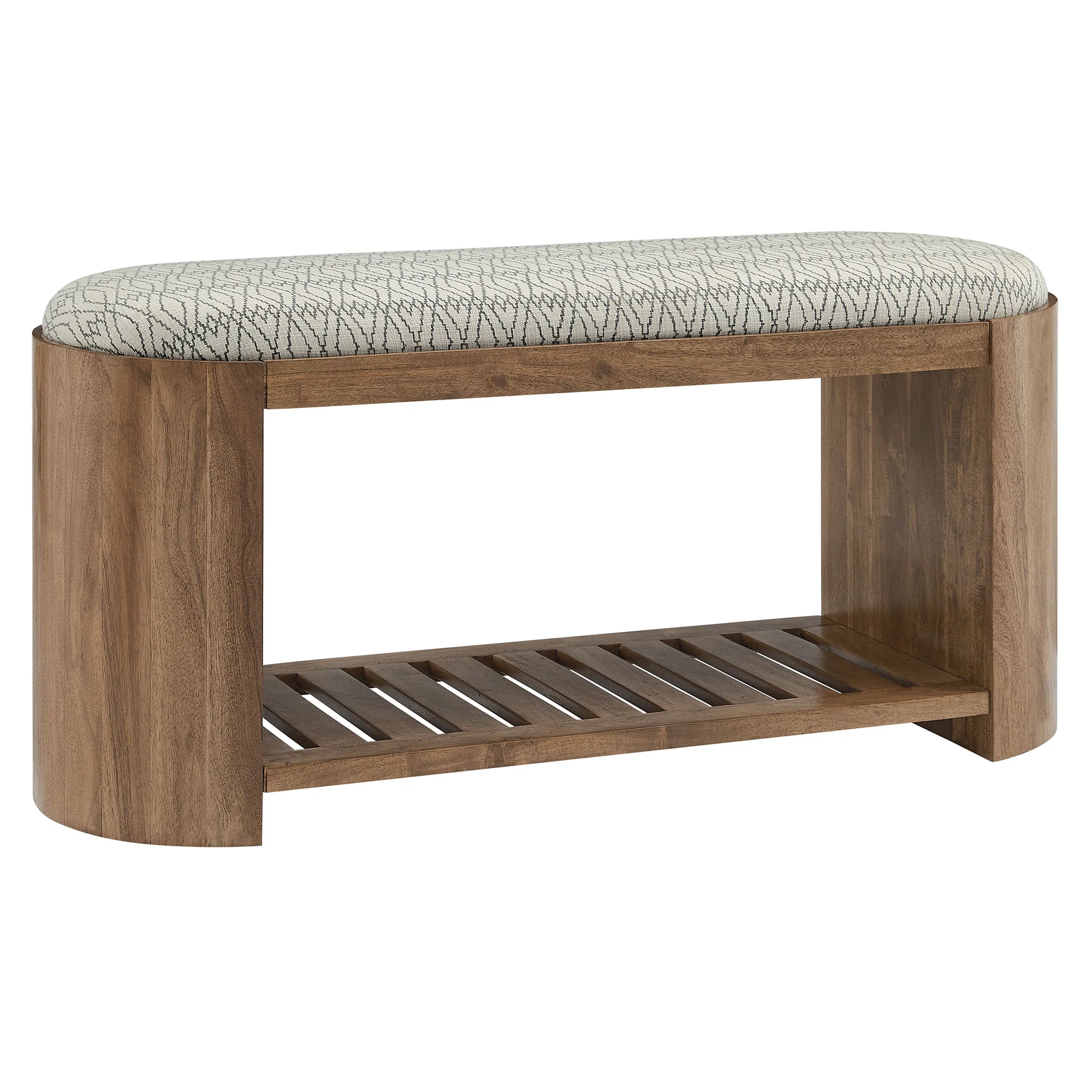 Ashby 45" Geometric Upholstered Bench by Modway - Image 2