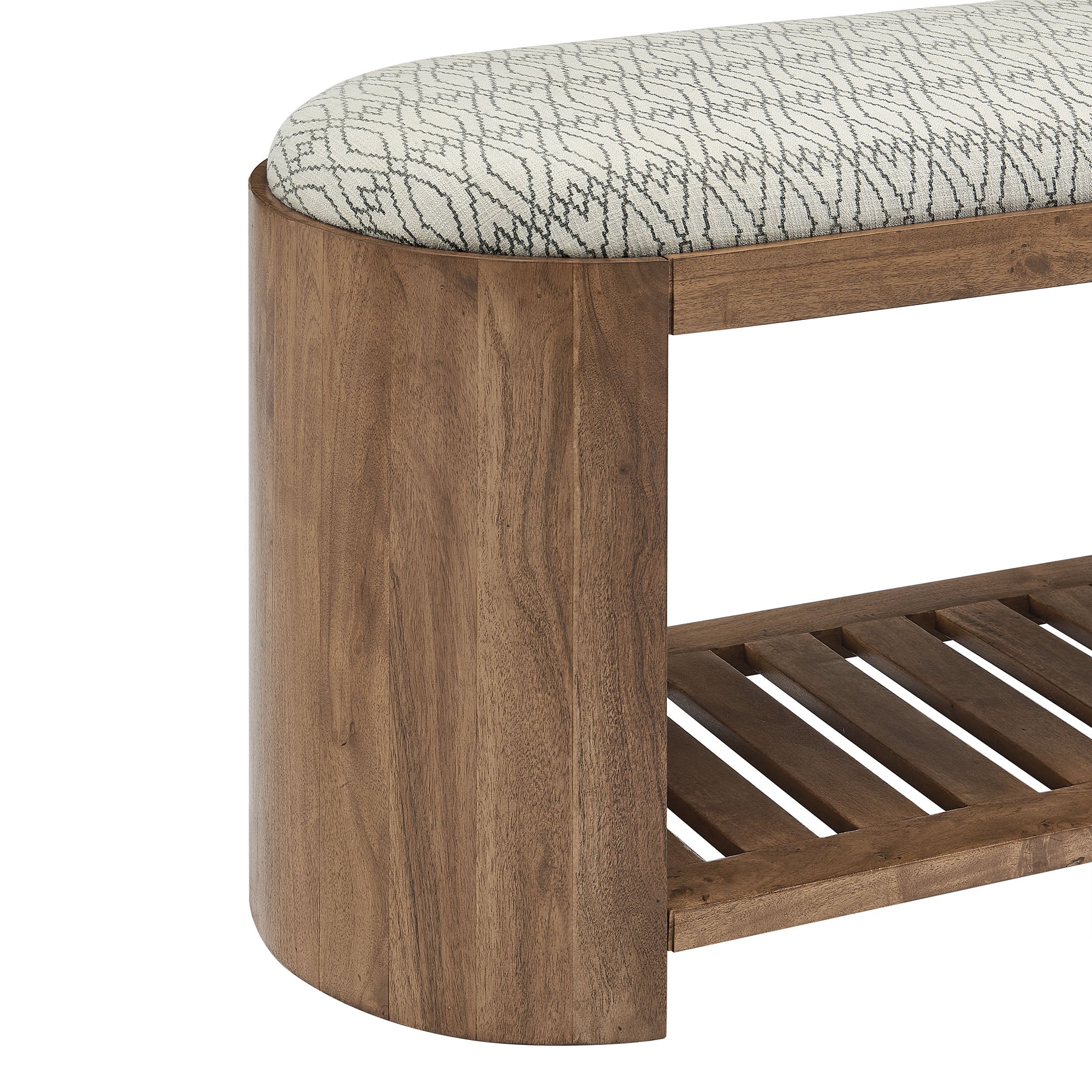 Ashby 45" Geometric Upholstered Bench by Modway - Image 5